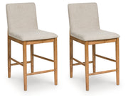 Tampa Furniture Outlet - Ashley Furniture - Isanti Dining Room - Counter Height Barstool (Set of 2) / Light Brown - D752-124X2
