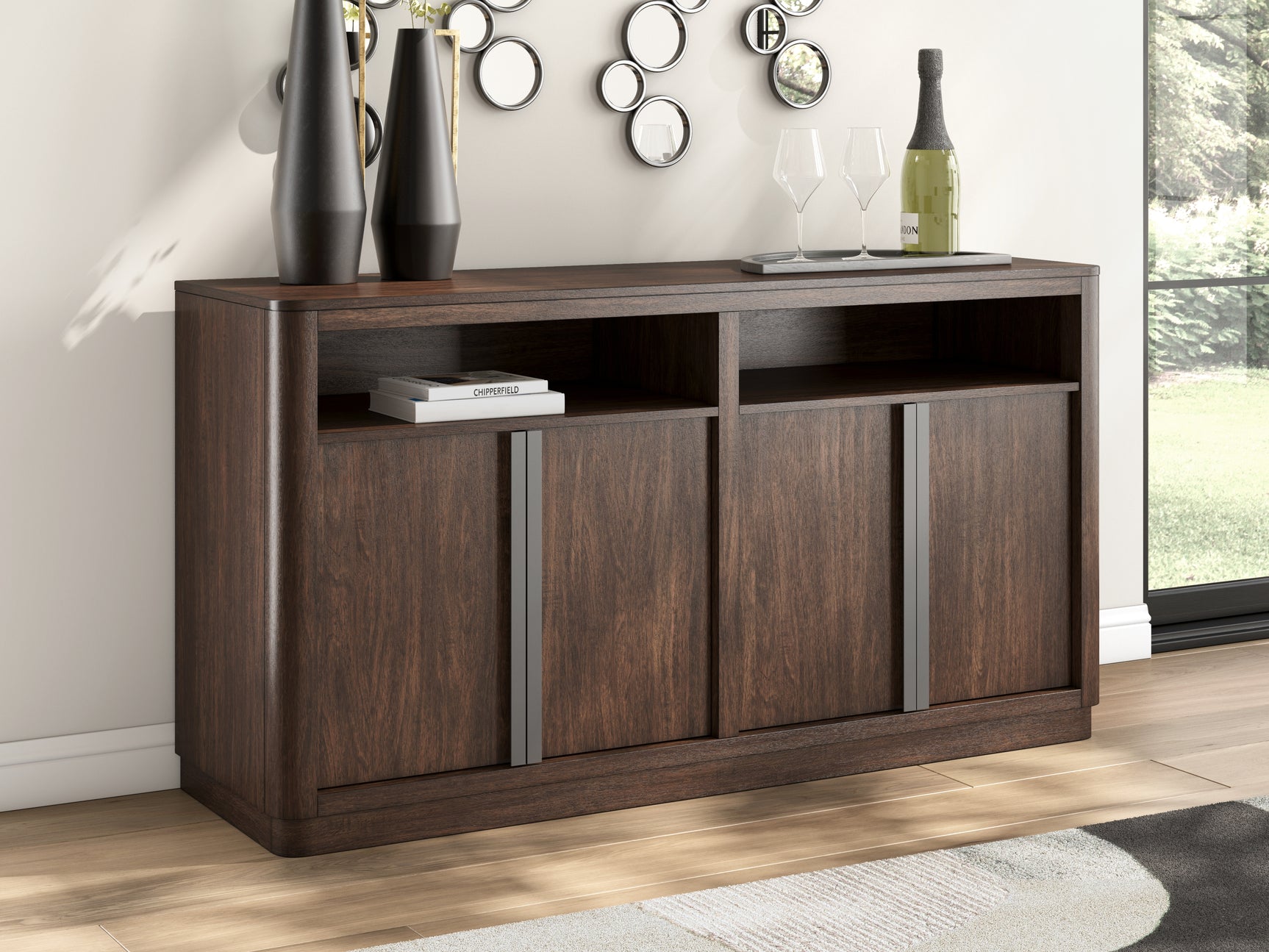 Tampa Furniture Outlet - Ashley Furniture - Dilenno Dining Server - Dining Room Server / Dark Brown - PCD857-60