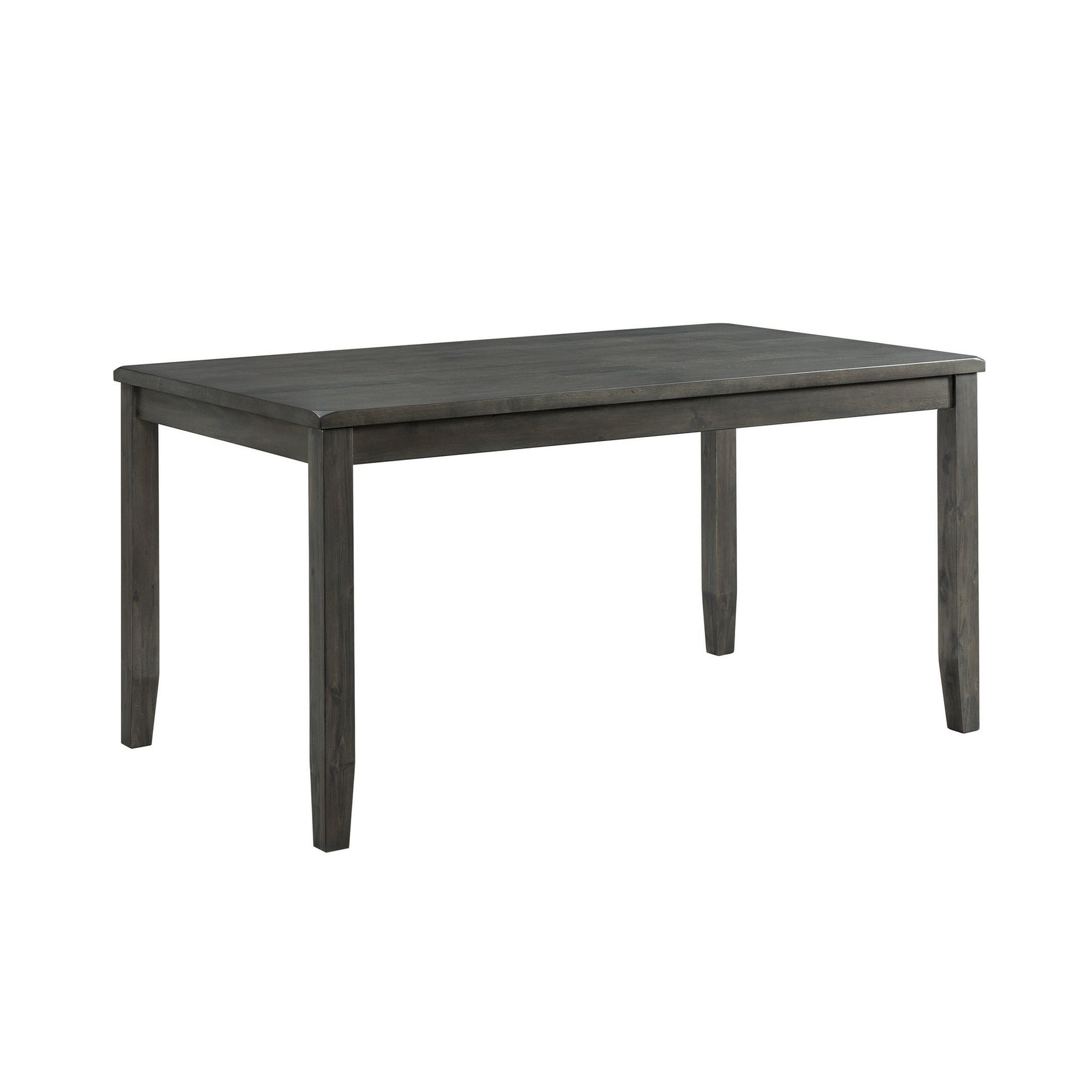 Alex Grey 60" 7 PC Dining Set (Grey Table with Black PU Seat)