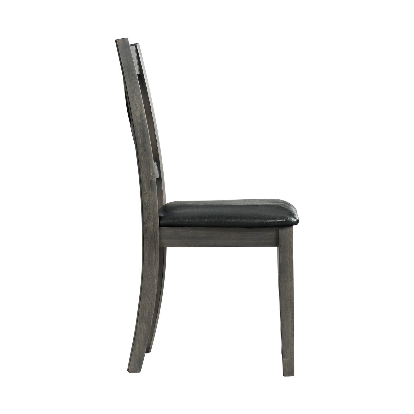Alex Grey 60" 7 PC Dining Set (Grey Table with Black PU Seat) - Tampa Furniture Outlet