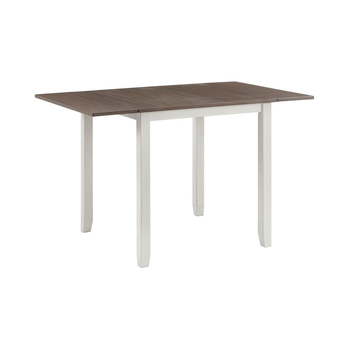 Martin 3 pc Drop Leaf Dining Set (Dark Brown Top - White Base)