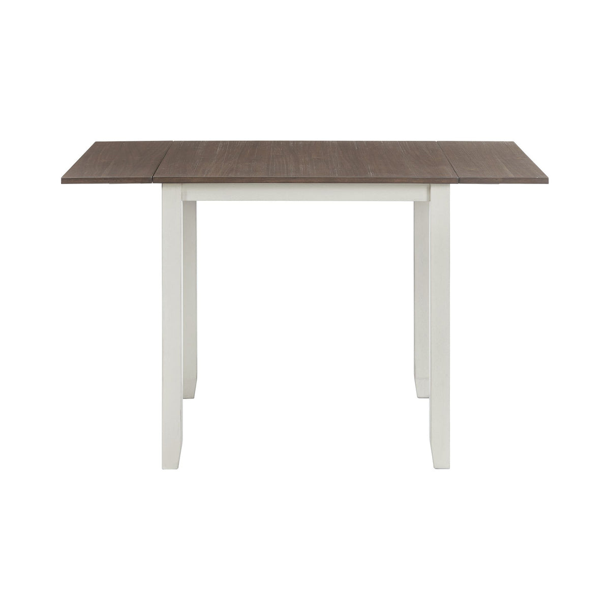 Martin 3 pc Drop Leaf Dining Set (Dark Brown Top - White Base)