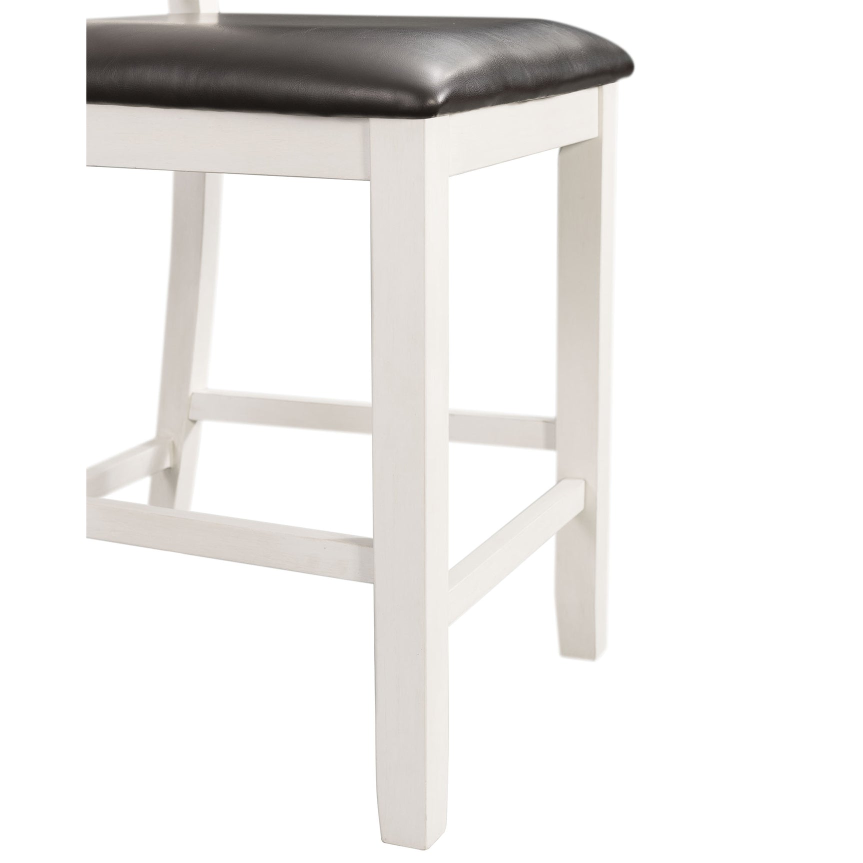Martin 5pc Counter Set (Dark Brown Top - White Base) - Tampa Furniture Outlet