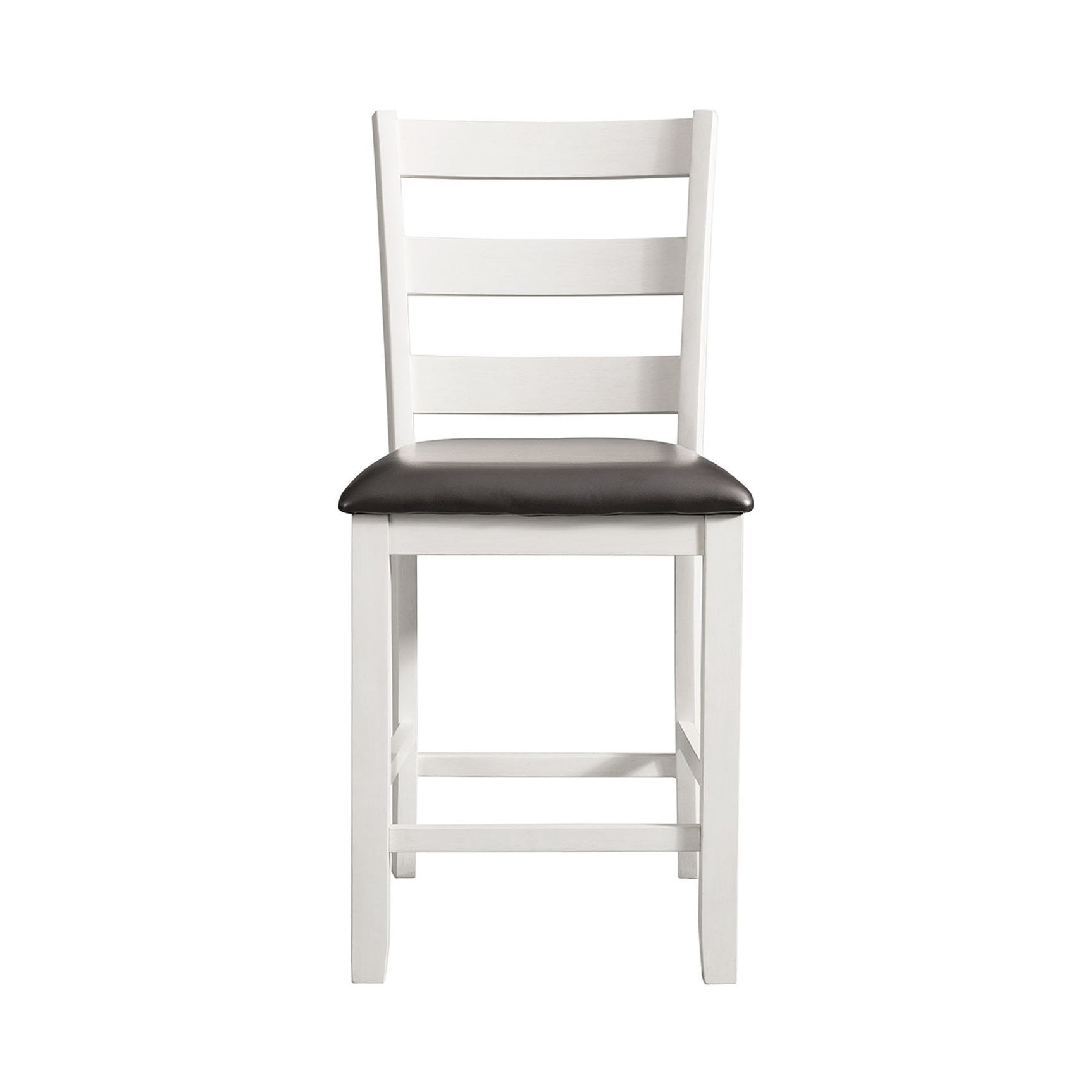 Martin 5pc Counter Set (Dark Brown Top - White Base) - Tampa Furniture Outlet