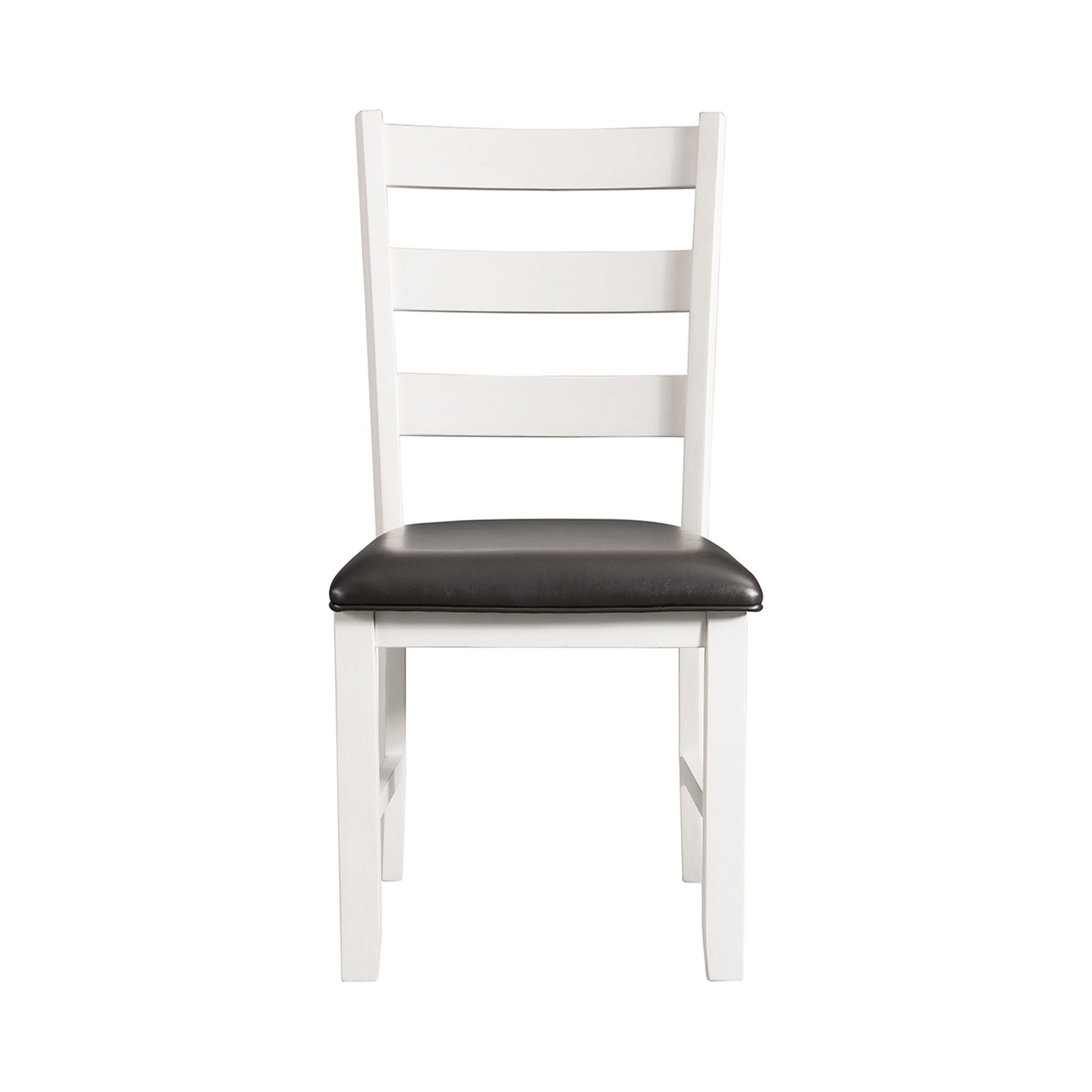 Martin 3 pc Drop Leaf Dining Set (Dark Brown Top - White Base) - Tampa Furniture Outlet
