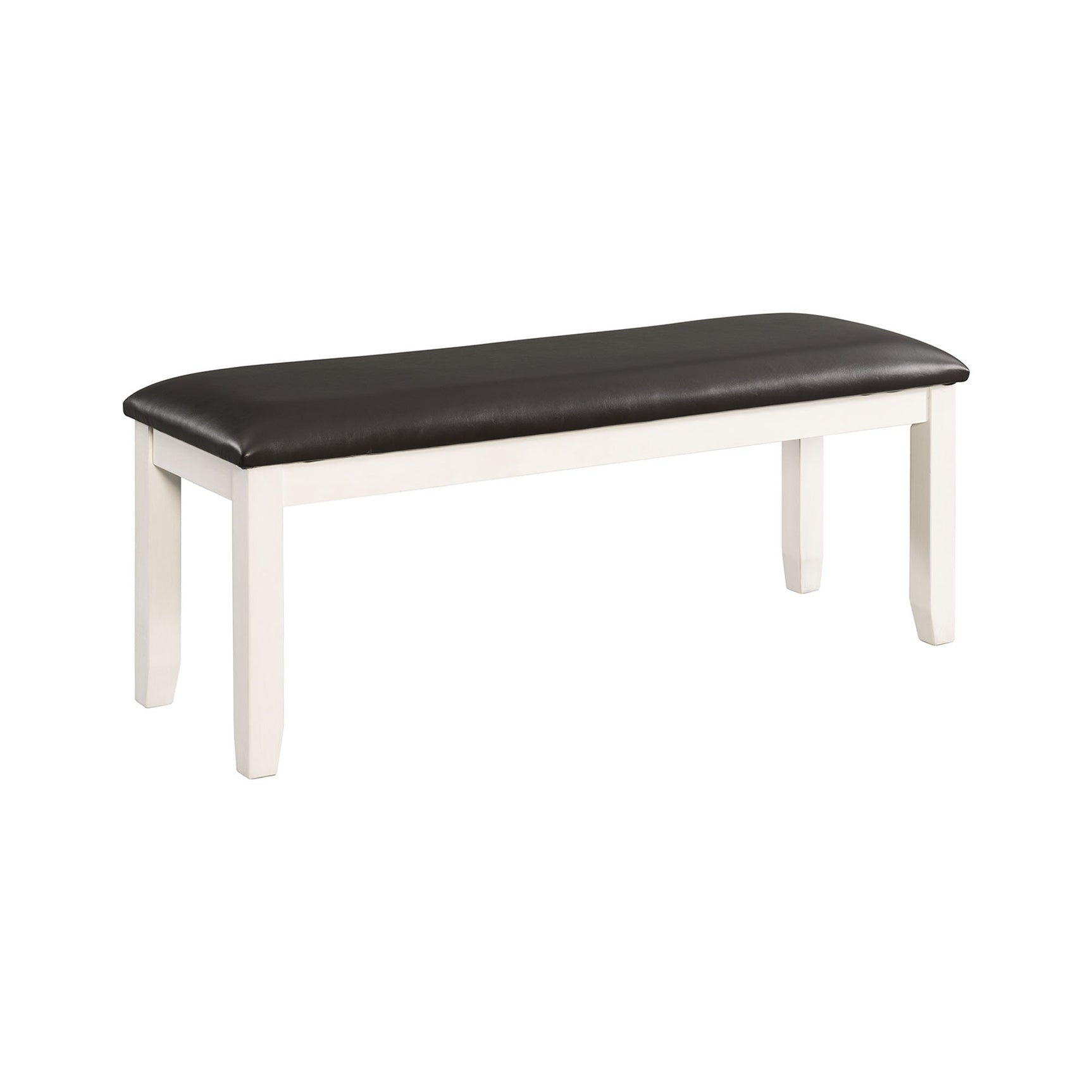 Martin 6 Pc Dining set (Table+ 4 + Bench) (Dark Brown Top - White Base) - Tampa Furniture Outlet