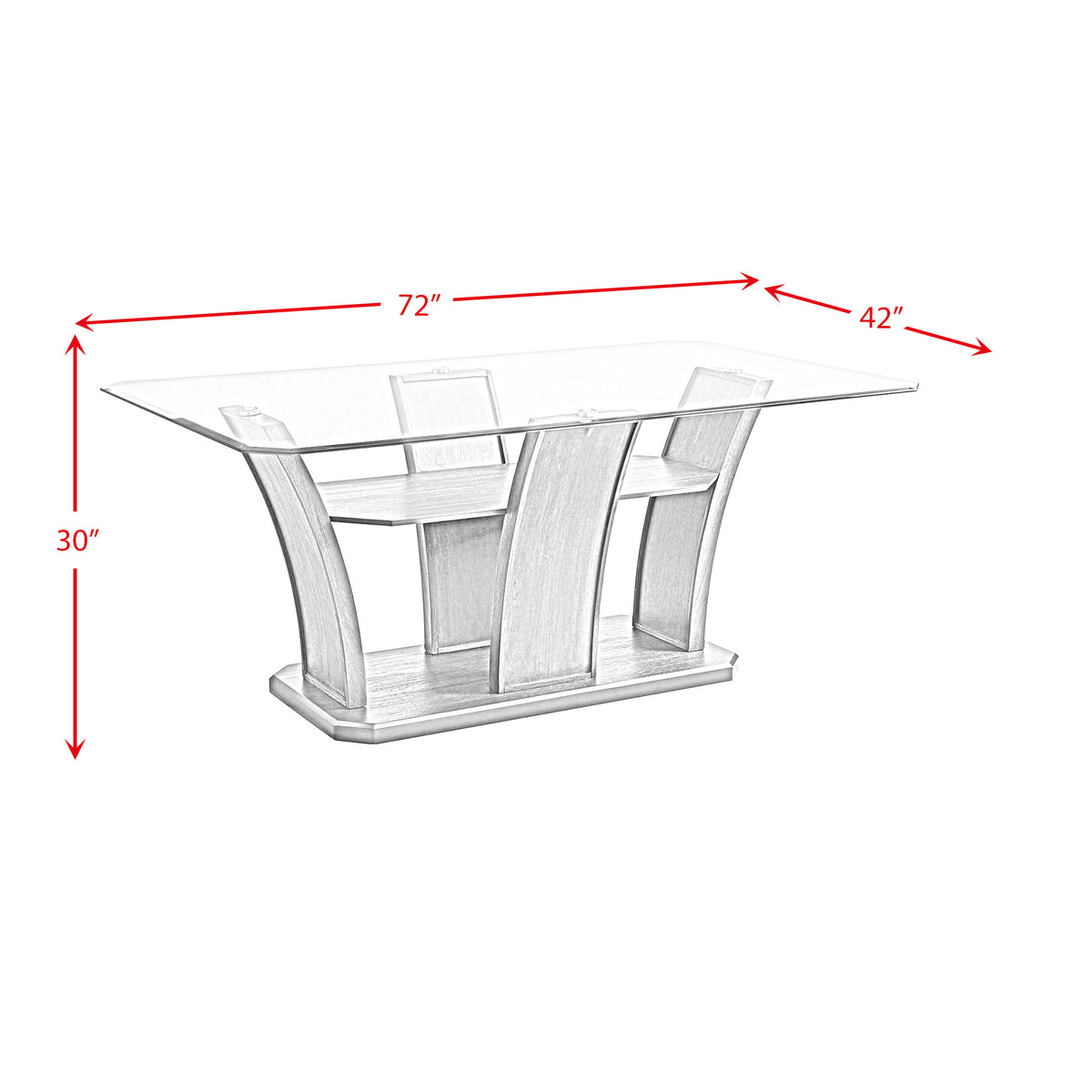 Dapper Grey Rectangular Dining Table