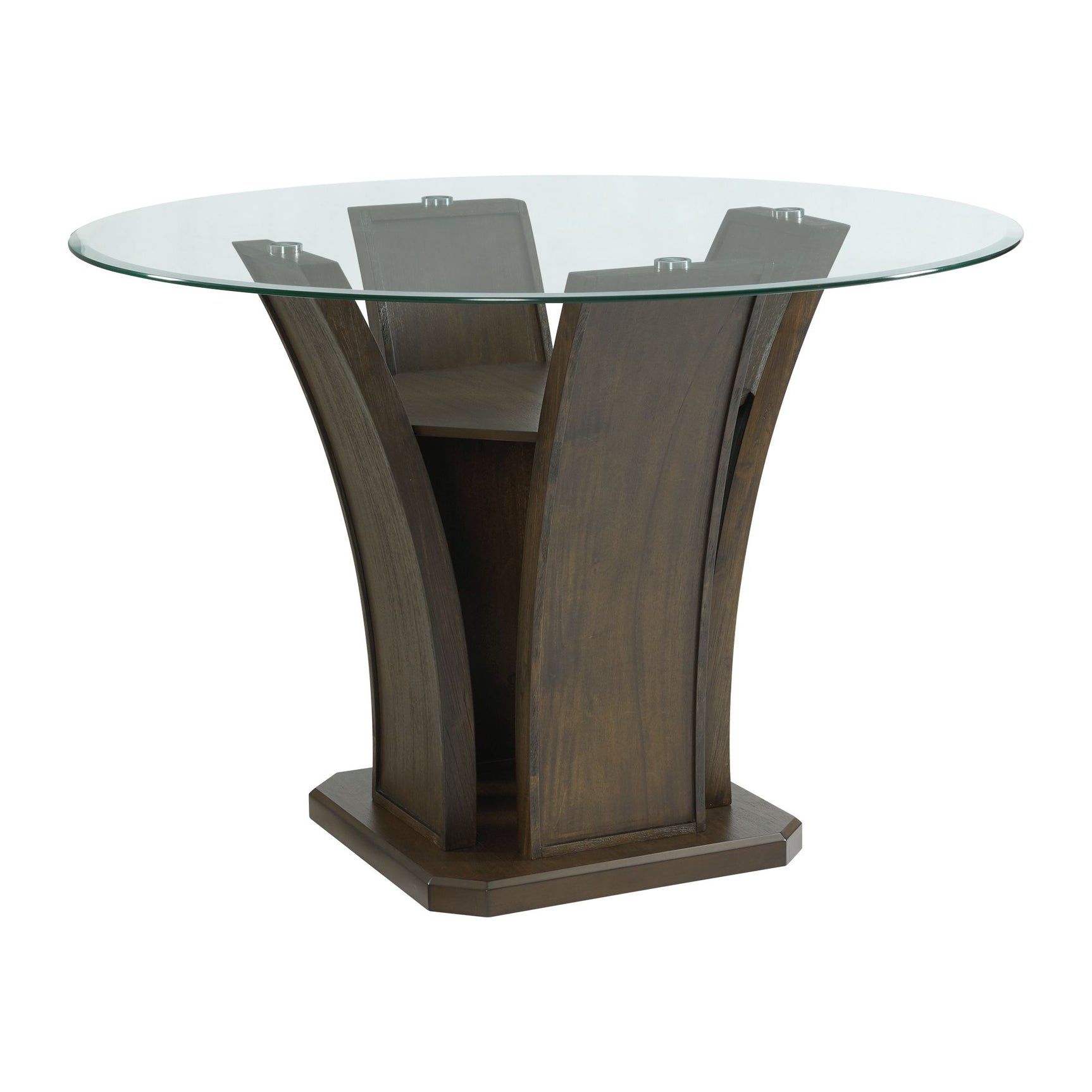 Dapper Round Counter Height Dining Table in Walnut - Tampa Furniture Outlet
