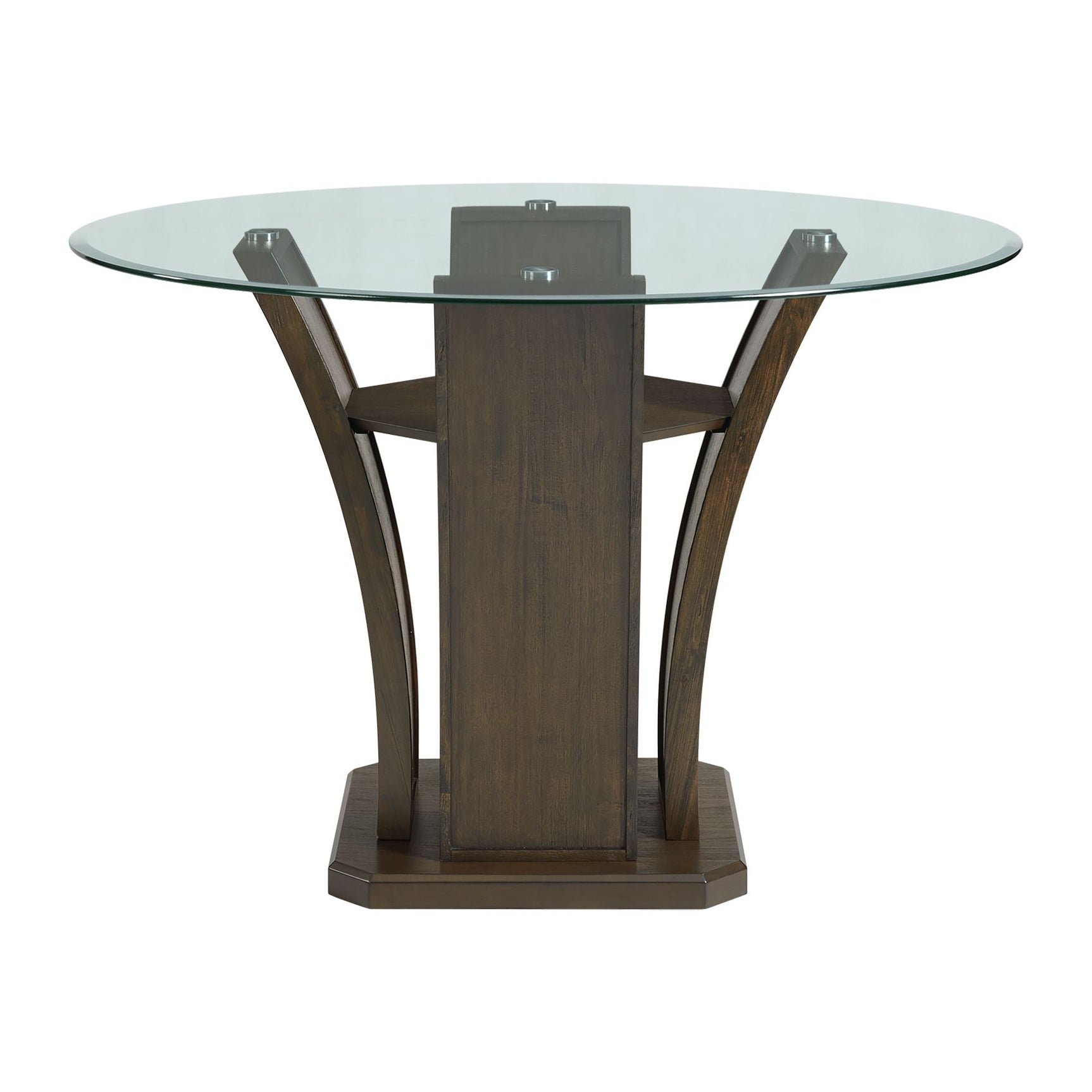 Dapper Round Counter Height Dining Table in Walnut - Tampa Furniture Outlet