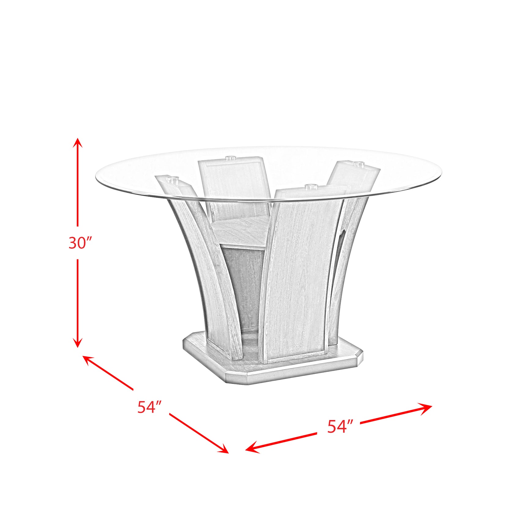 Dapper Grey Round Dining Table - Tampa Furniture Outlet