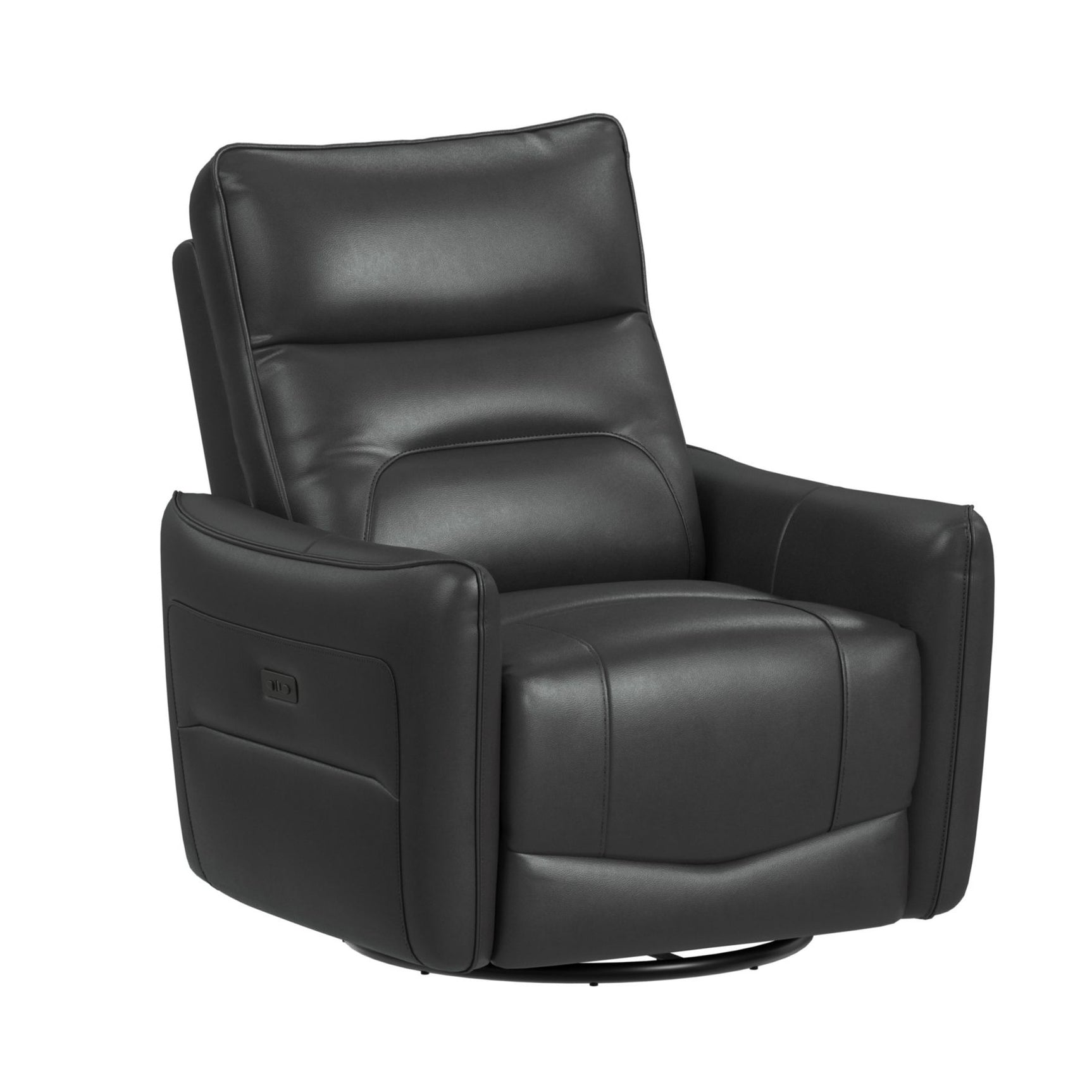 Deco P1 Recliner with Glider and Swivel in Del Mar Grey