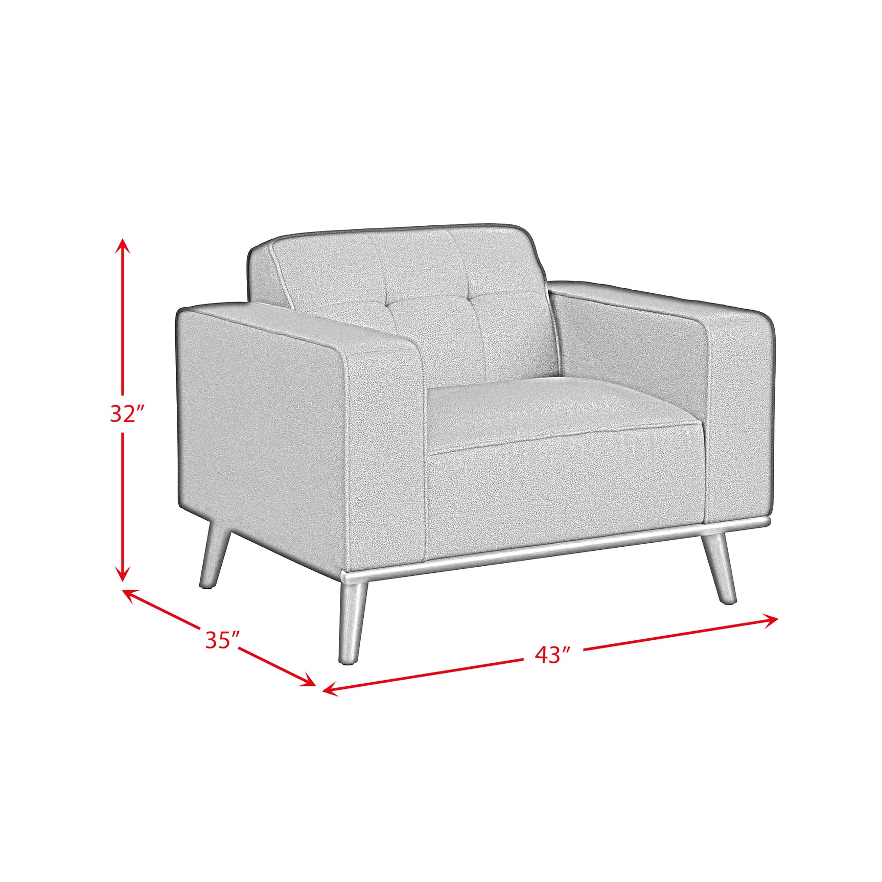 Destiny Chair with Wood Front in Pebble Brown - Tampa Furniture Outlet