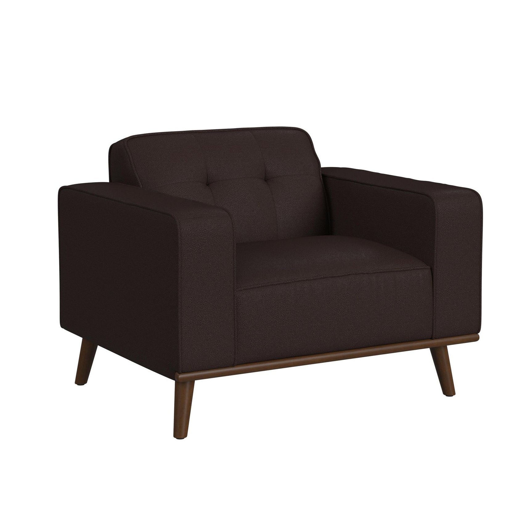 Destiny Chair with Wood Front in Pebble Brown