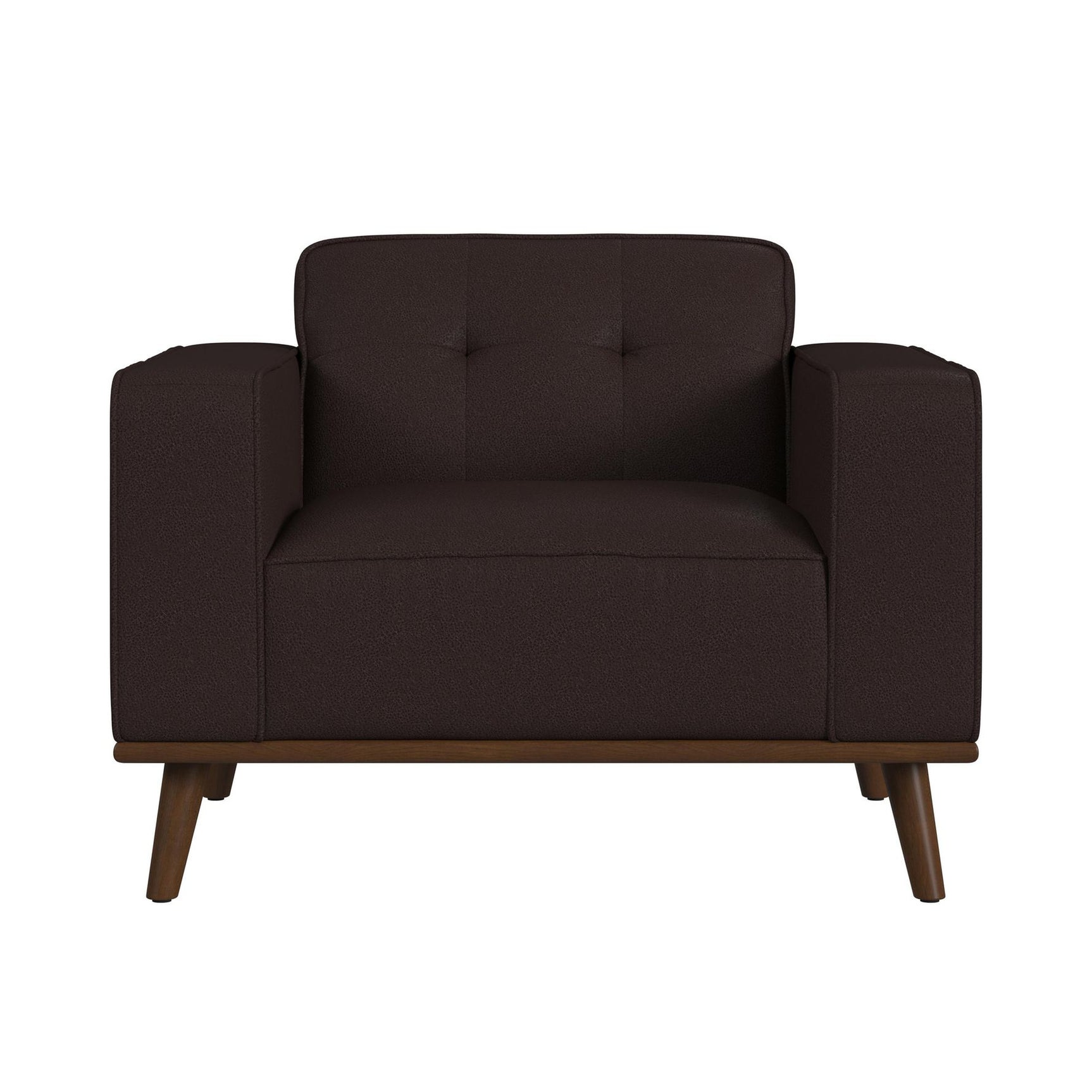 Destiny Chair with Wood Front in Pebble Brown