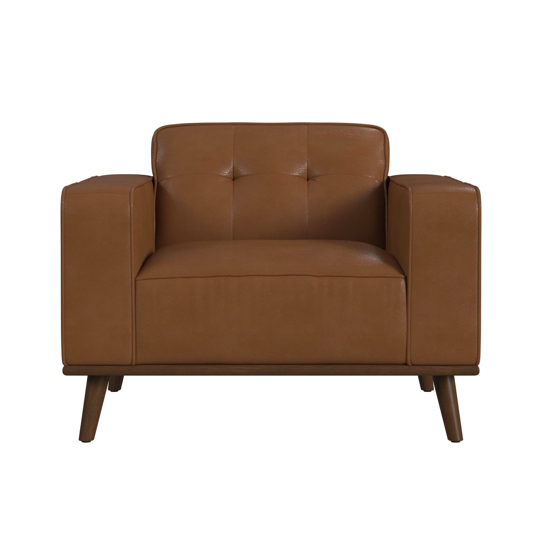 Destiny Chair with Wood Front in Pebble Tan - Tampa Furniture Outlet