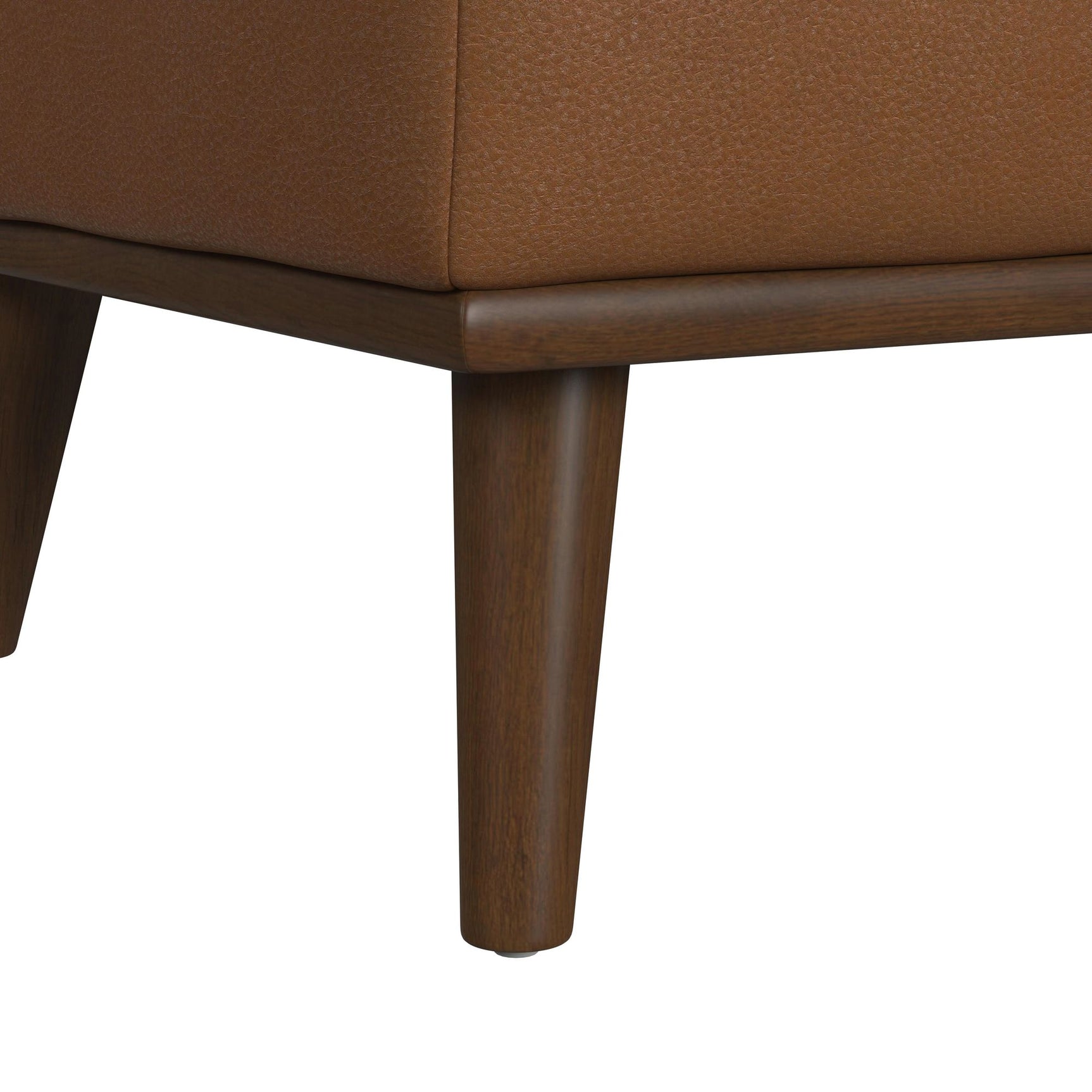 Destiny Ottoman with Wood Base in Pebble Tan - Tampa Furniture Outlet