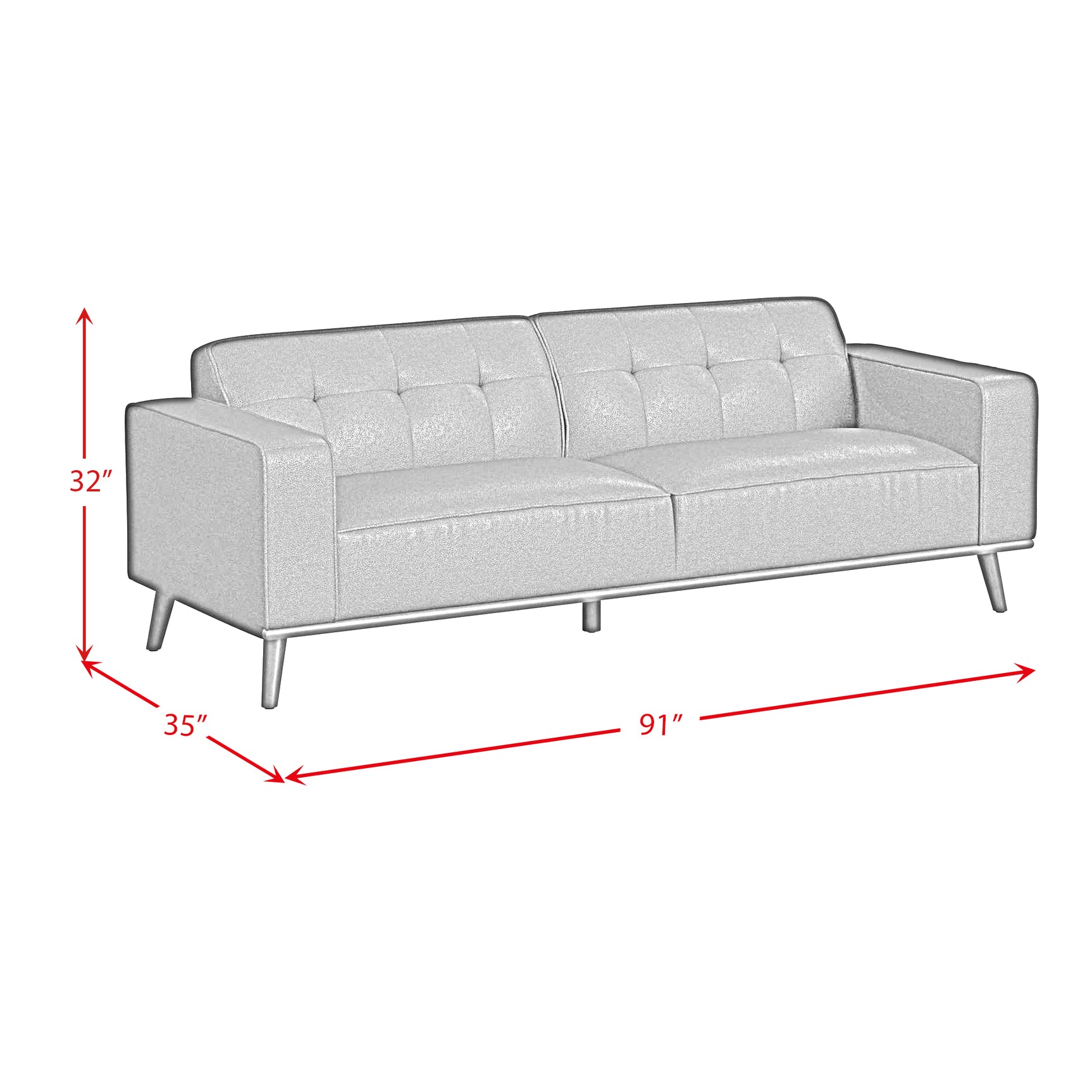 Destiny Sofa with Wood Front in Pebble Tan - Tampa Furniture Outlet