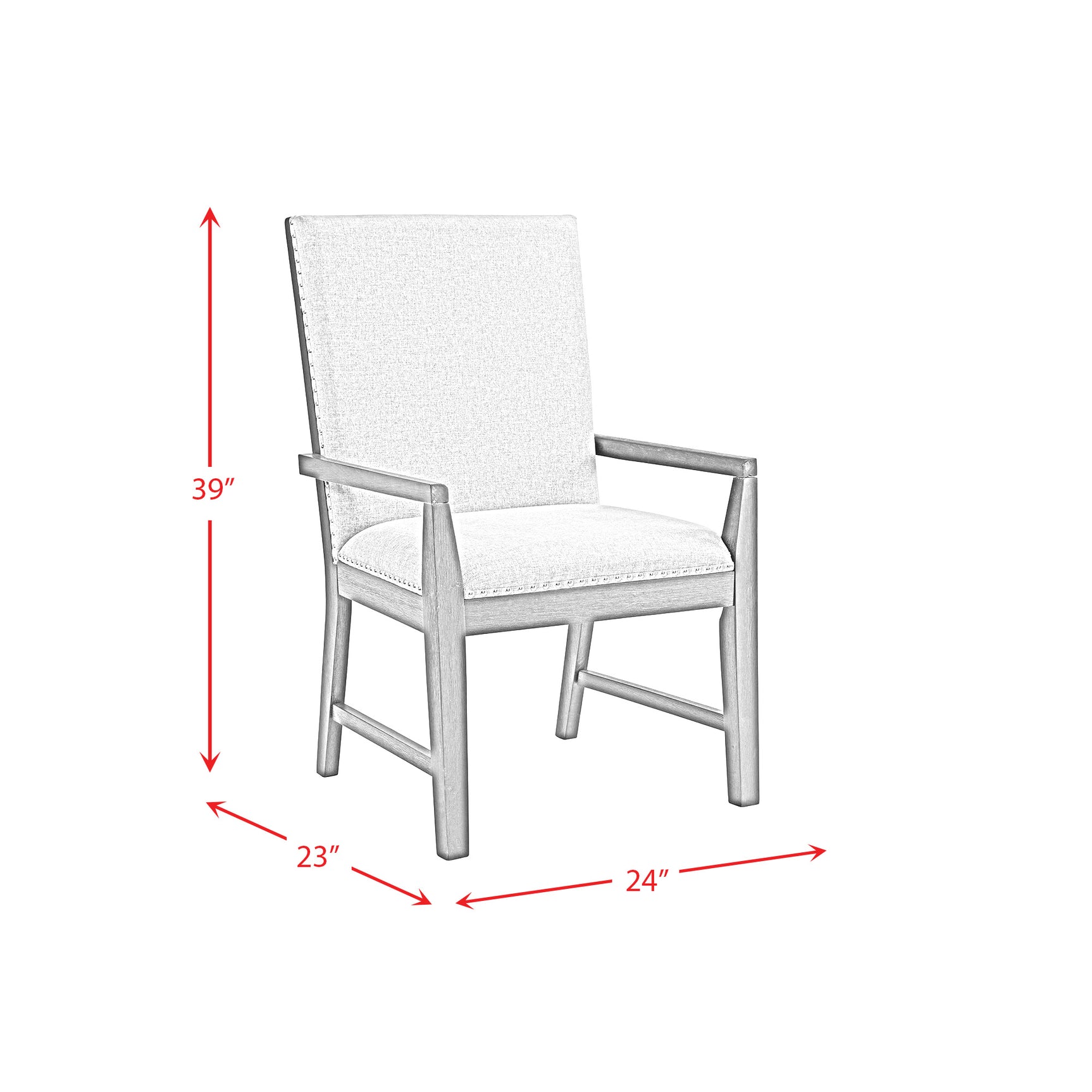 Donovan Upholstery Arm Chair Dark (2 Per Pack) - Tampa Furniture Outlet