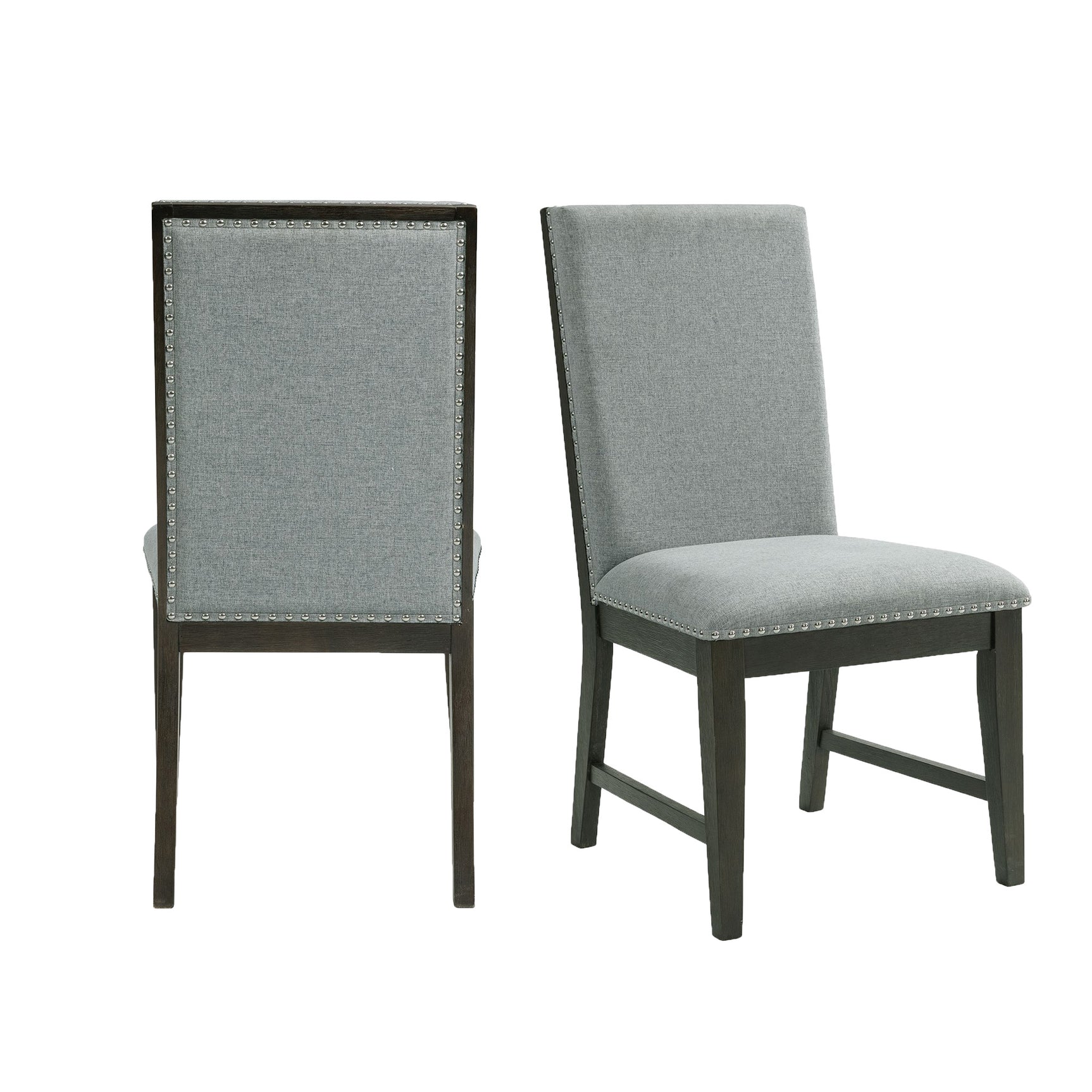 Donovan Upholstery Side Chair Dark (2 Per Pack) - Tampa Furniture Outlet