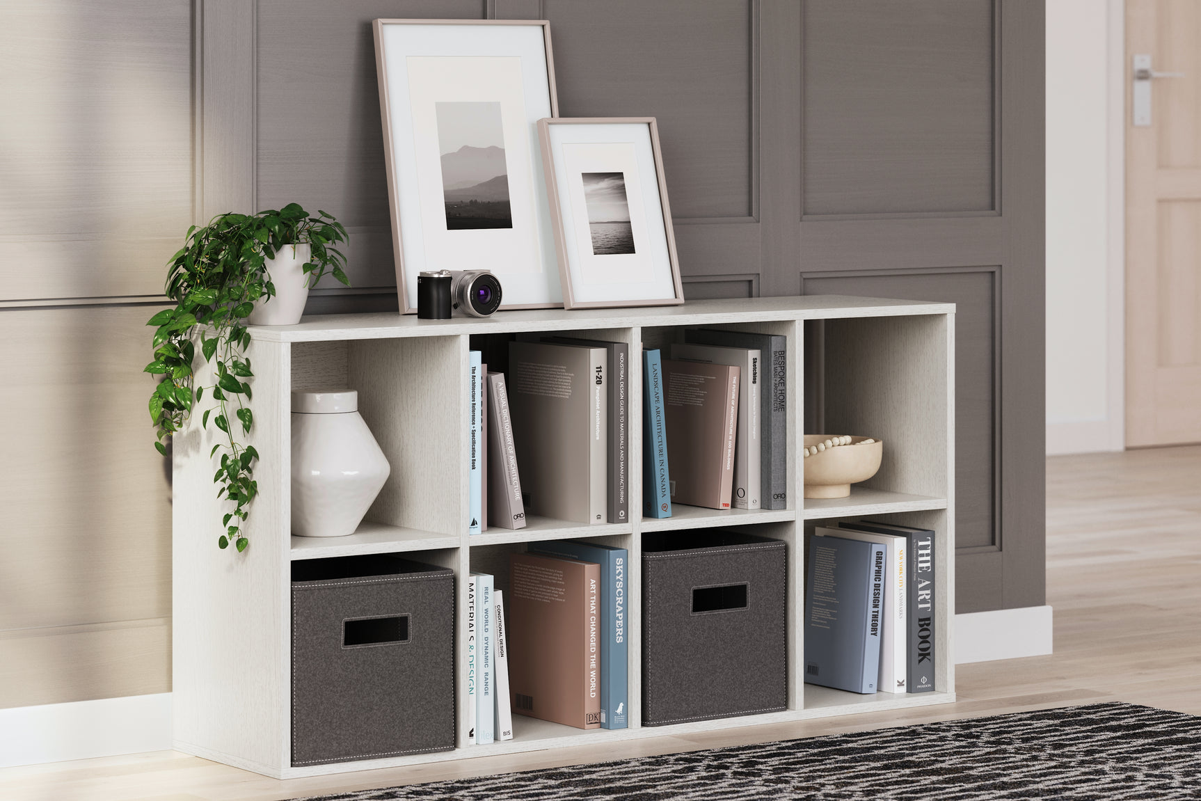 Tampa Furniture Outlet - Ashley Furniture - Aprilyn Eight Cube Organizer - Eight Cube Organizer / White - EA1024-4X2