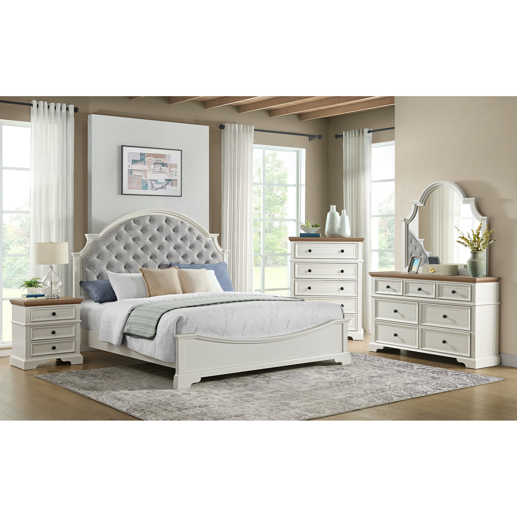 Eastwood Youth 5-Drawer Chest in Brown and Off-White – SKU Y-13160-7-CH | Elements