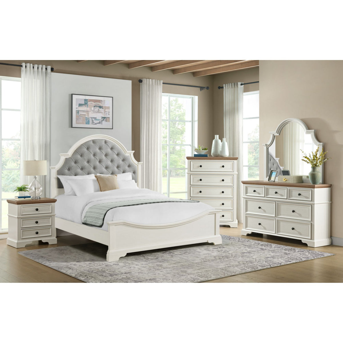 Eastwood Youth Full UPH Bed in Off-White – SKU Y-13160-7-FUB | Elements