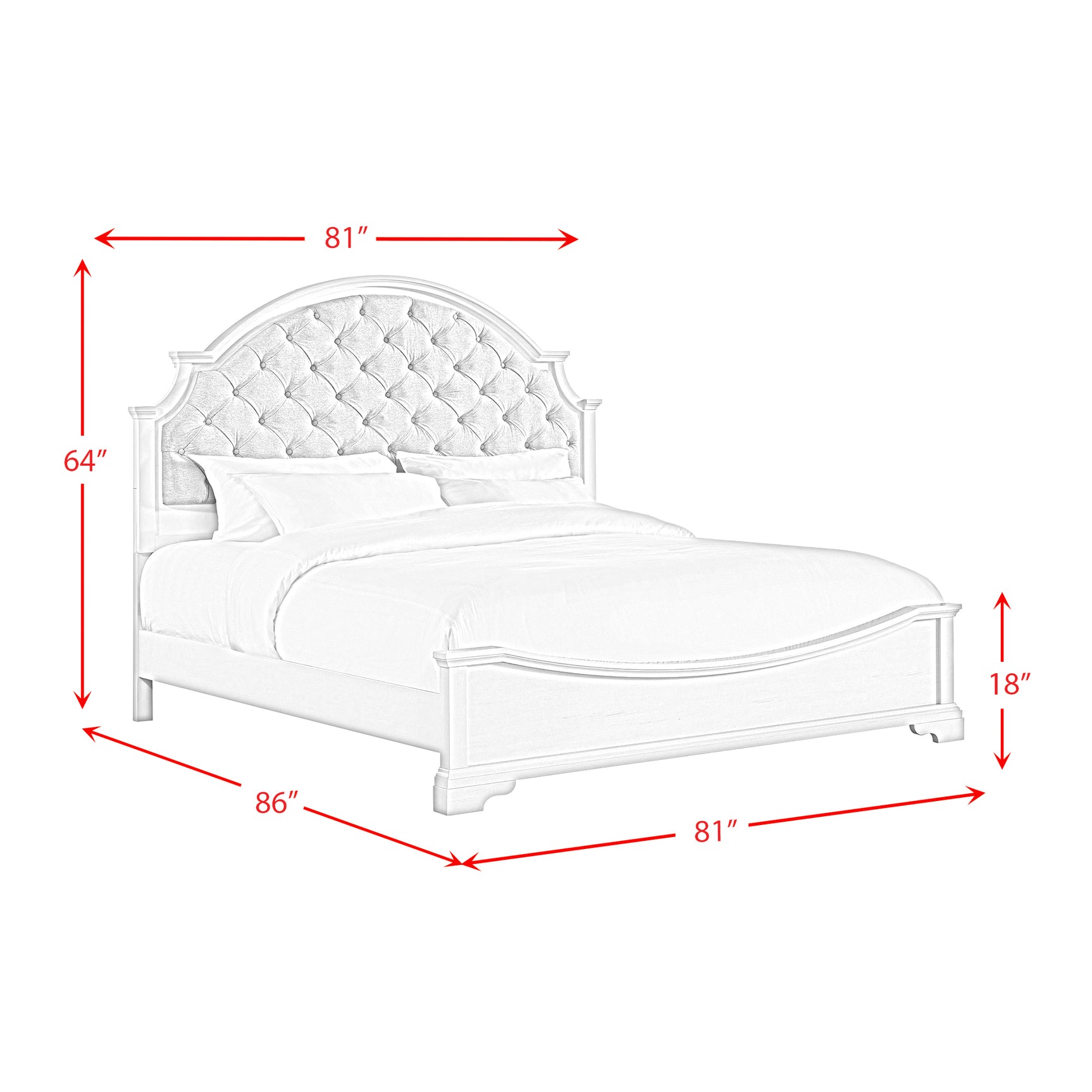 Eastwood Youth King UPH Bed in Off-White - Tampa Furniture Outlet