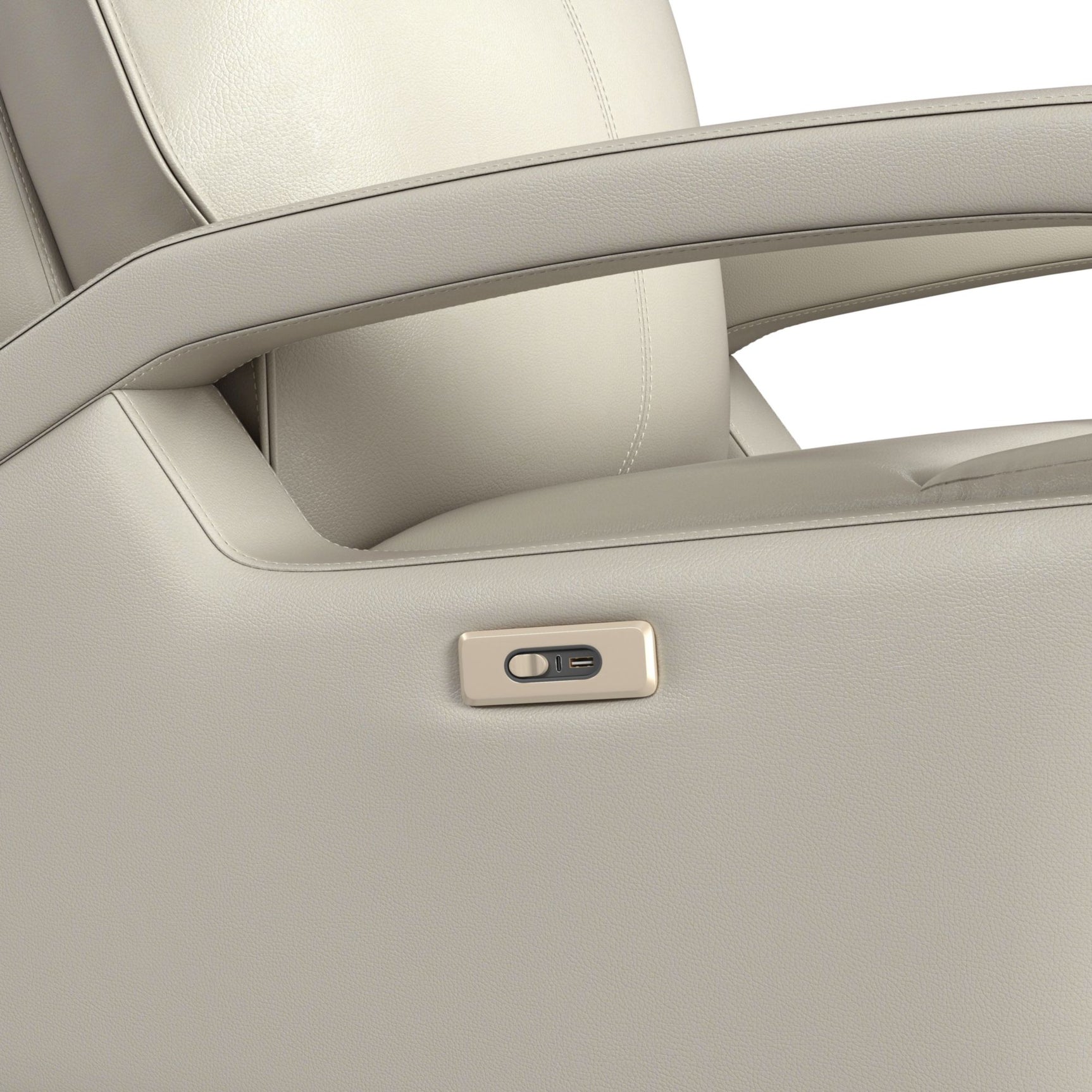 Eco P1 Recliner with Glider and Swivel in Del Mar Cream