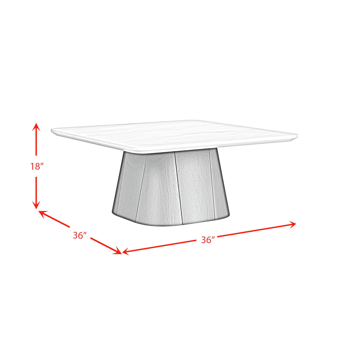 Edison Coffee Table in White and Black