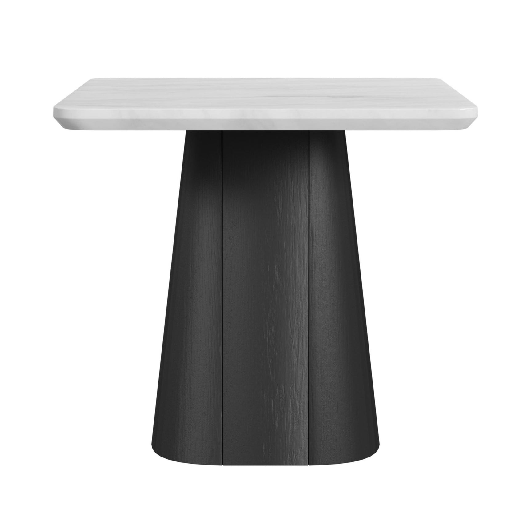 Edison End Table in White and Black