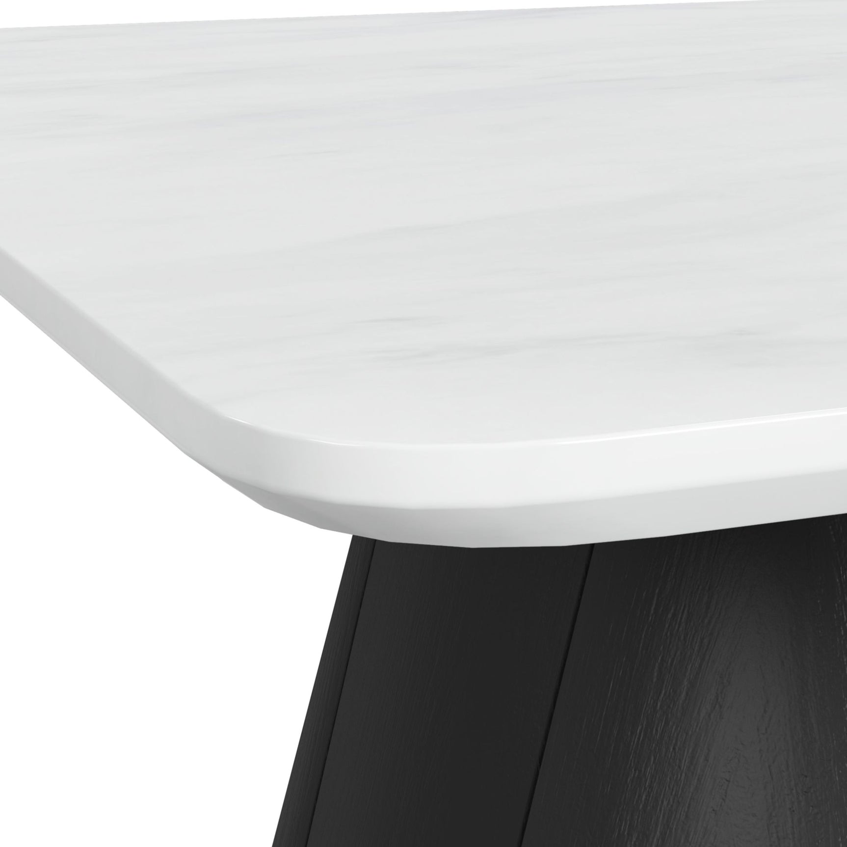 Edison End Table in White and Black - Tampa Furniture Outlet