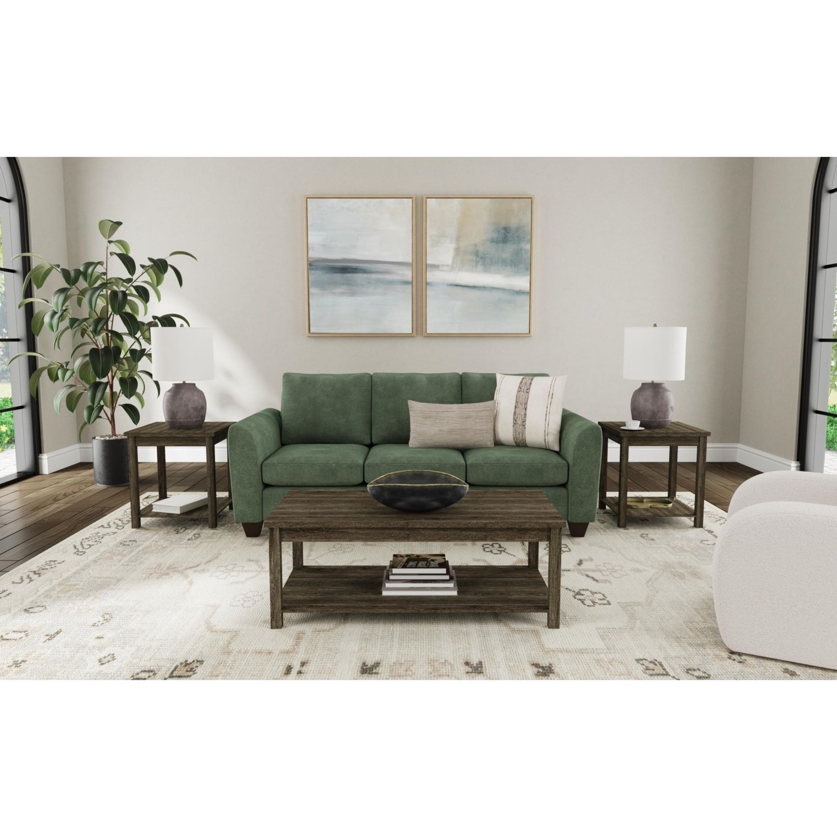 Eleanor Three Pack Occasional Set in Mocha Grey – SKU T-6460-4-OT | Elements