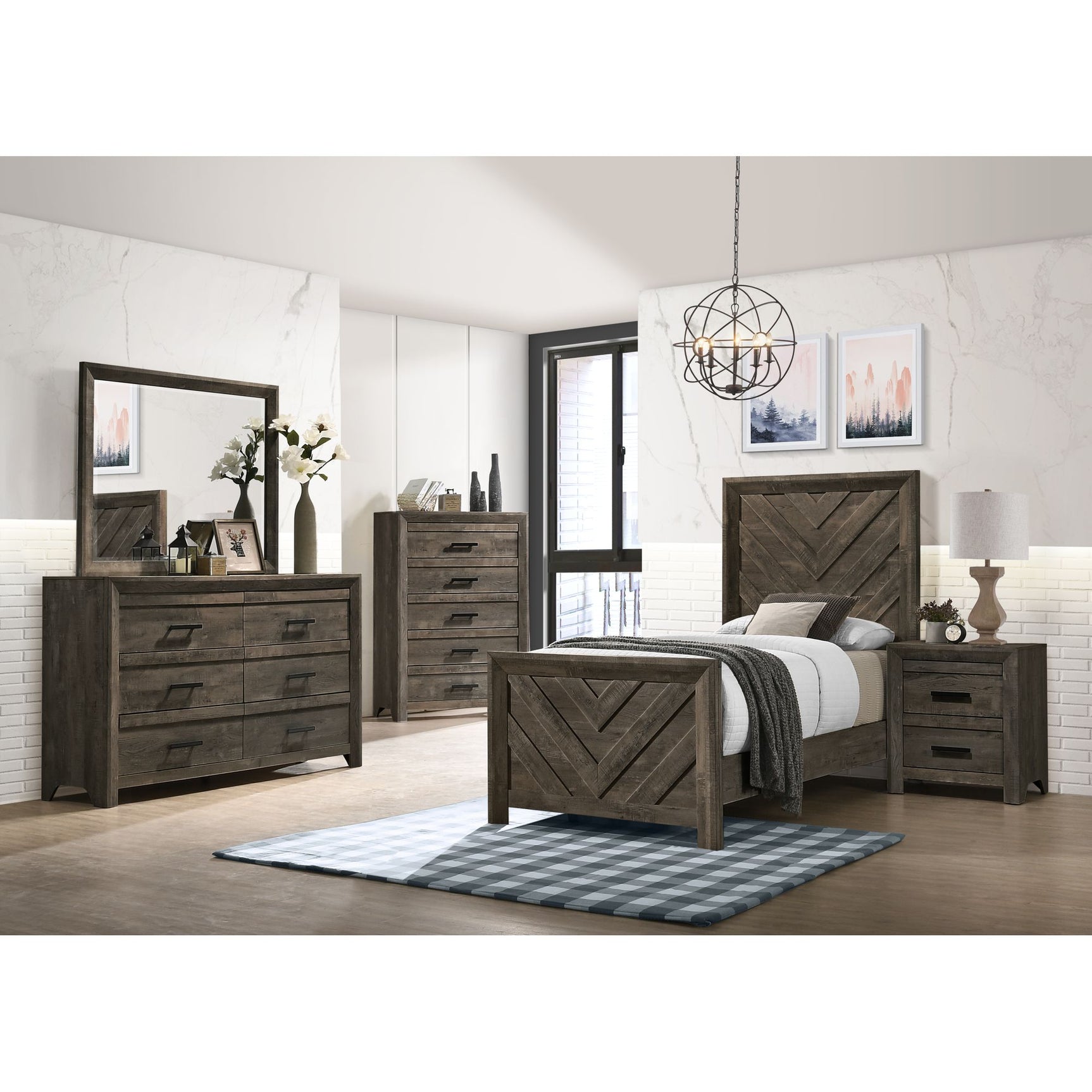 Eleanor 6-Drawer Dresser in Mocha Grey - Tampa Furniture Outlet