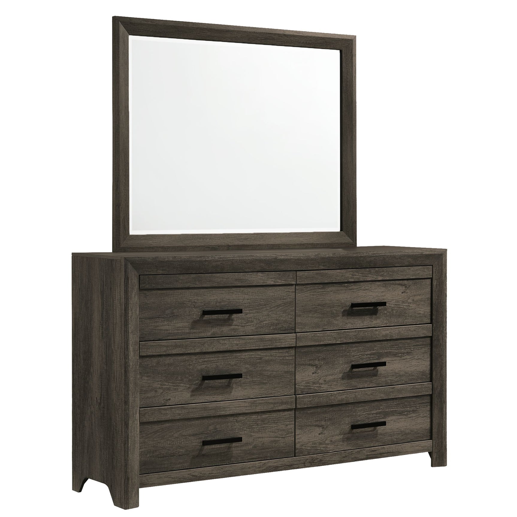 Eleanor Dresser & Mirror Set in Mocha Grey - Tampa Furniture Outlet