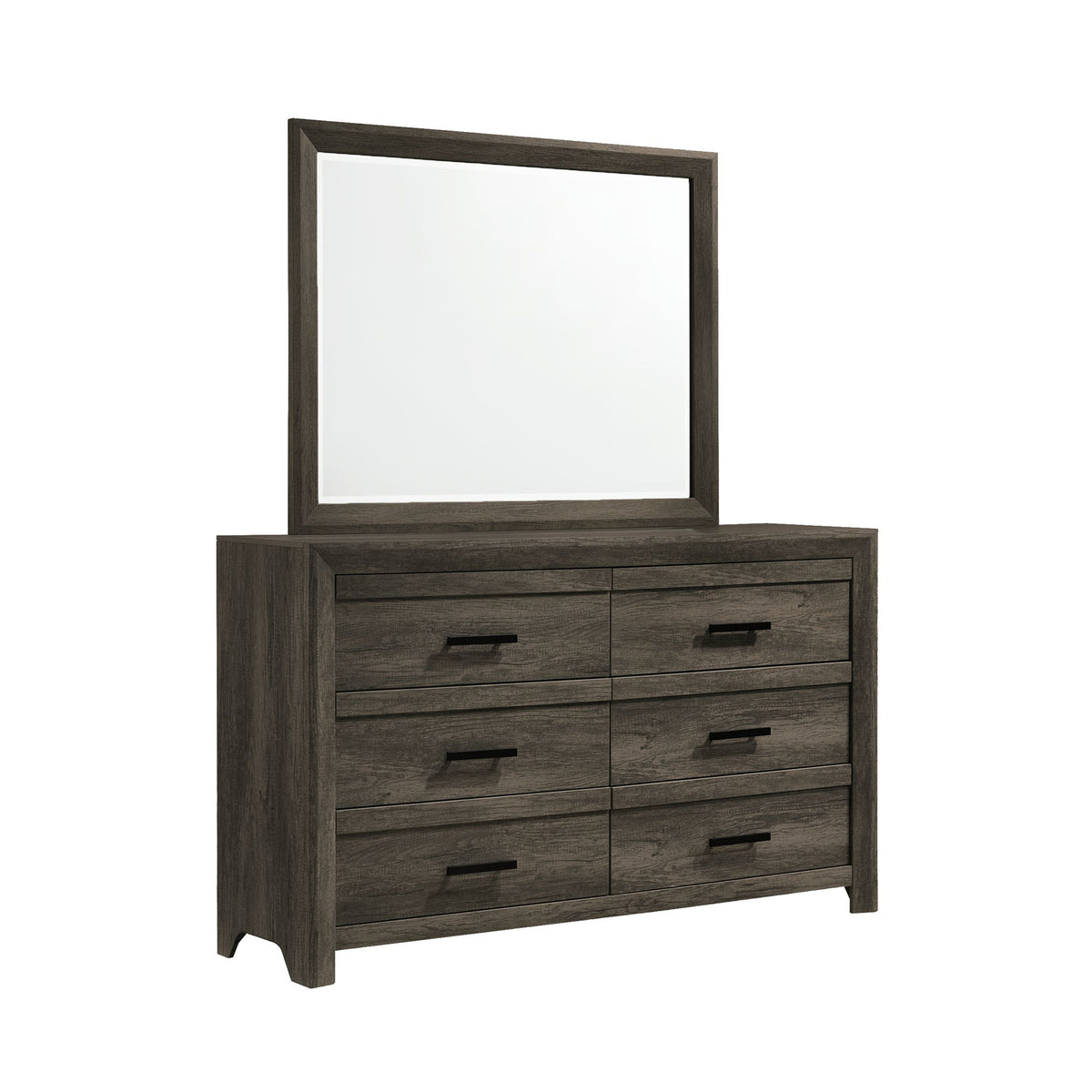 Eleanor Dresser & Mirror Set in Mocha Grey