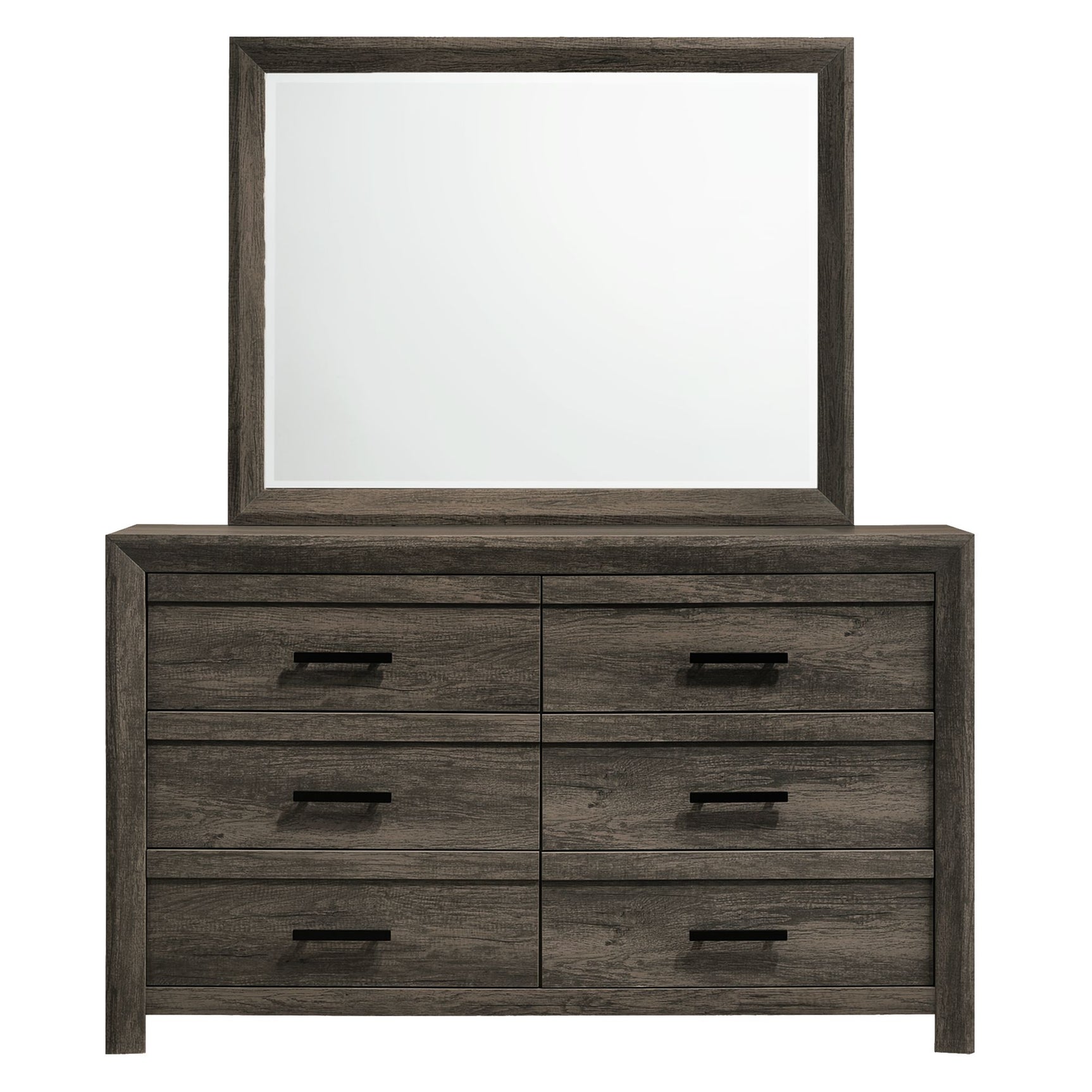 Eleanor Dresser & Mirror Set in Mocha Grey - Tampa Furniture Outlet