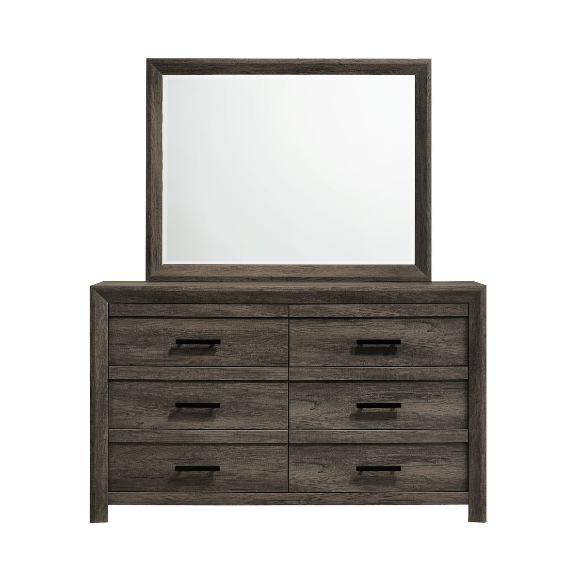 Eleanor Dresser & Mirror Set in Mocha Grey