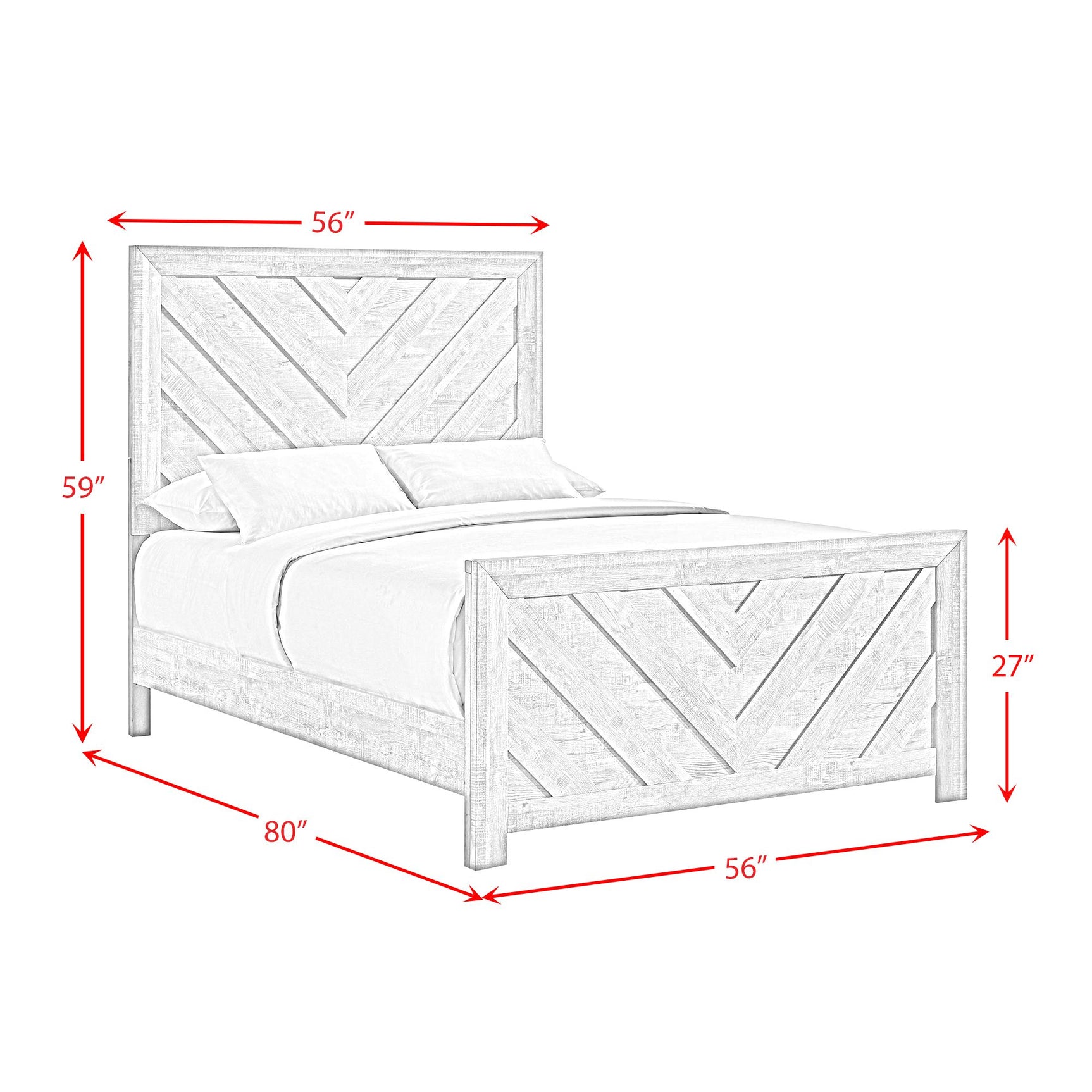 Eleanor Full Bed in Mocha Grey - Tampa Furniture Outlet