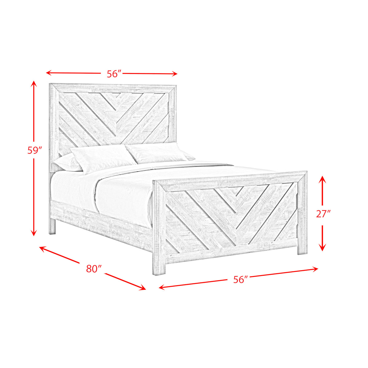 Ellen Full Bed White