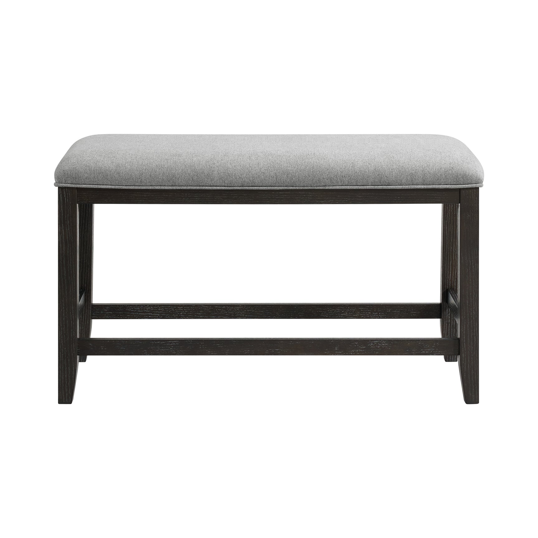 Elodie Counter Bench with Grey Fabric in Charcoal