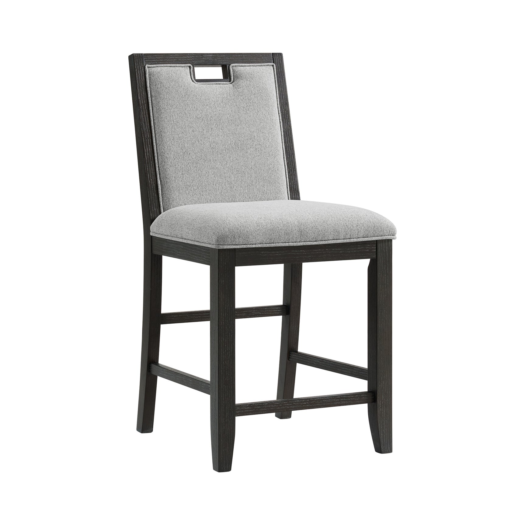 Elodie Counter Chair with Grey Fabric in Charcoal (2 Per Carton)