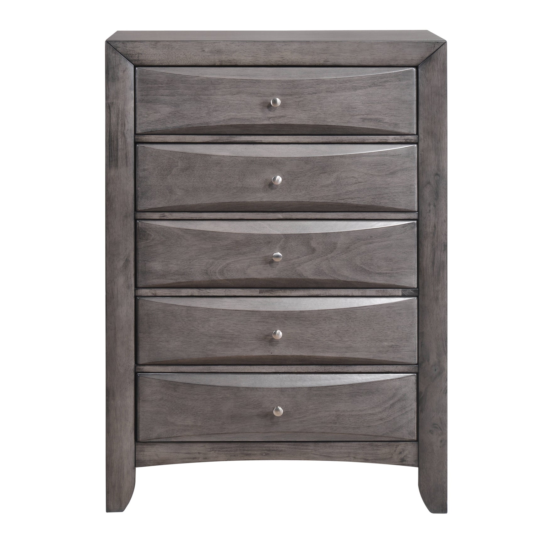 Emily Chest Grey 5Drawer (Sturdy) - Tampa Furniture Outlet