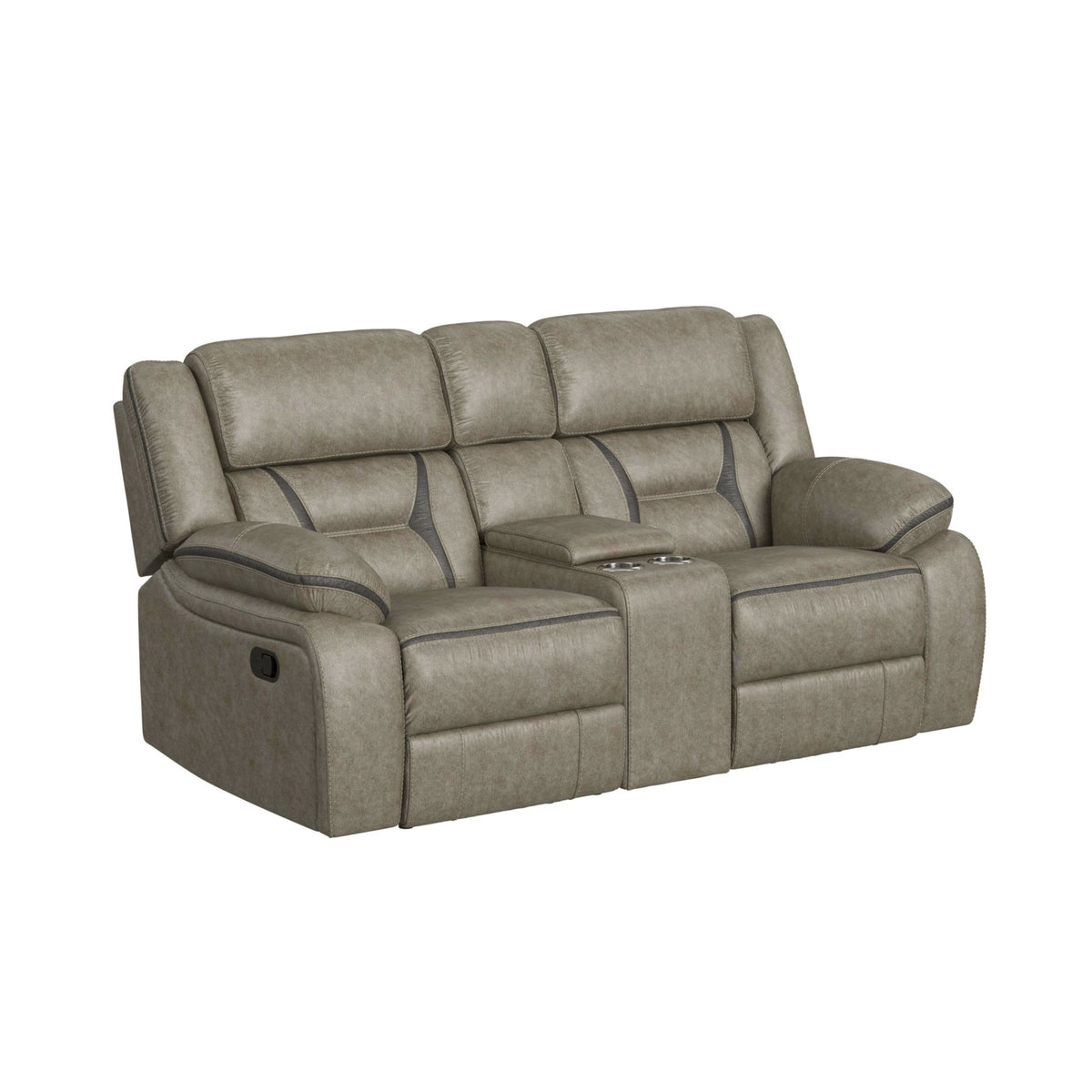 Engage Motion Loveseat with Console in Corral Grey