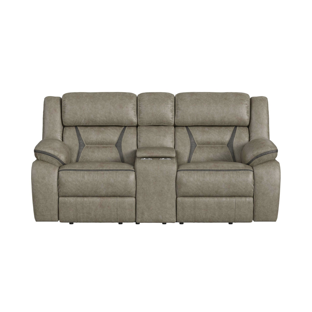 Engage Motion Loveseat with Console in Corral Grey