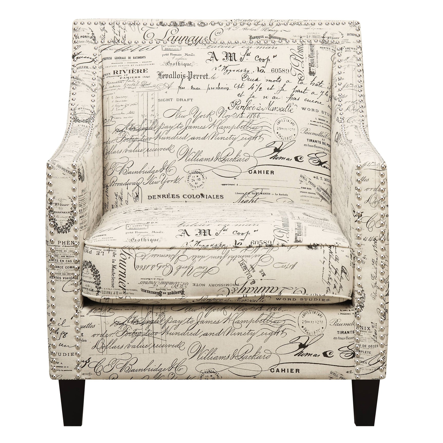 Erica 497 Chair W/Chrome Nails French Script (ISTA 3) - Tampa Furniture Outlet