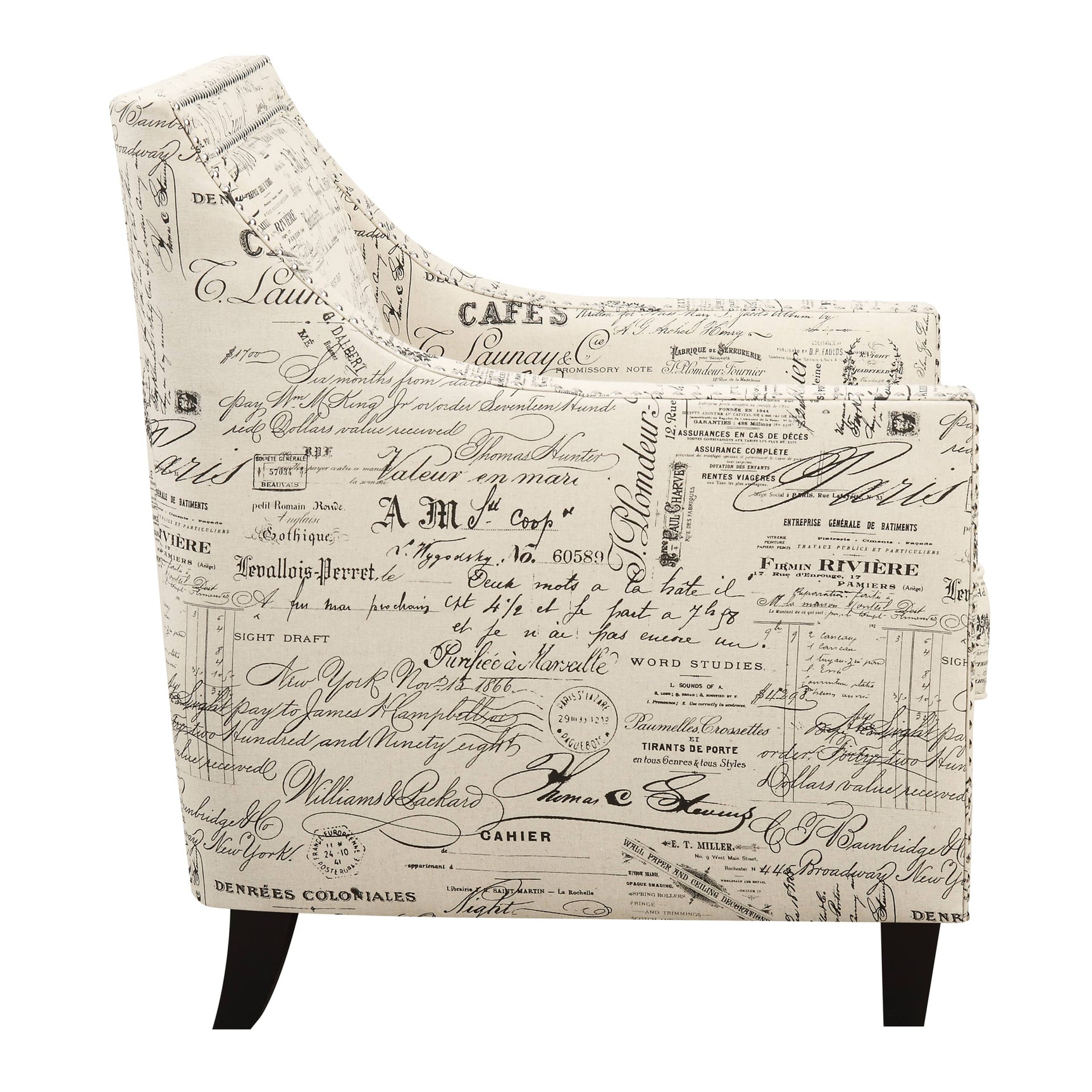 Erica 497 Chair W/Chrome Nails French Script (ISTA 3) - Tampa Furniture Outlet