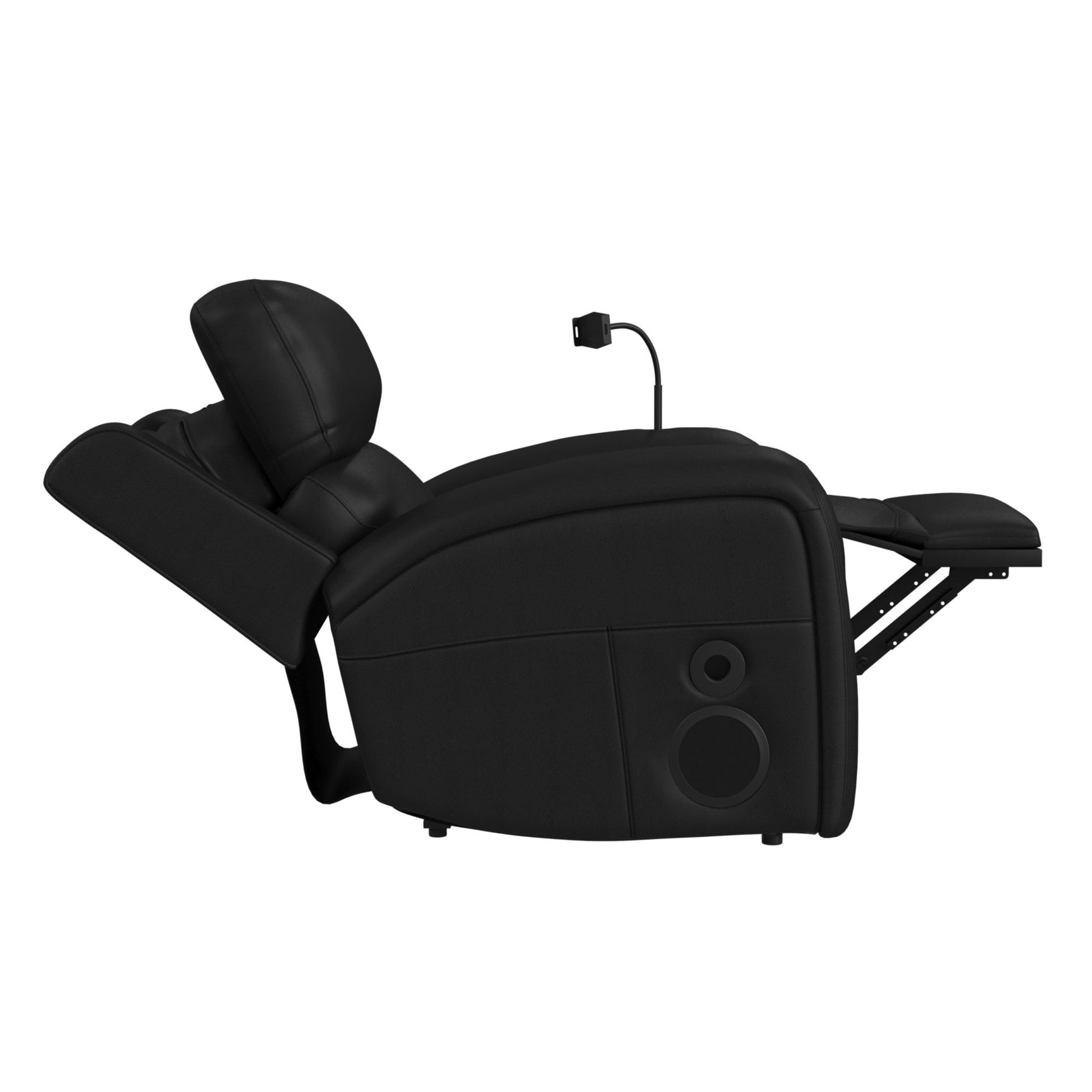 Euphora P3 Power Glider Recliner W/Heat & Massage, Music, Ipad holder W/wireless charger and USBC in Aline Black - Tampa Furniture Outlet