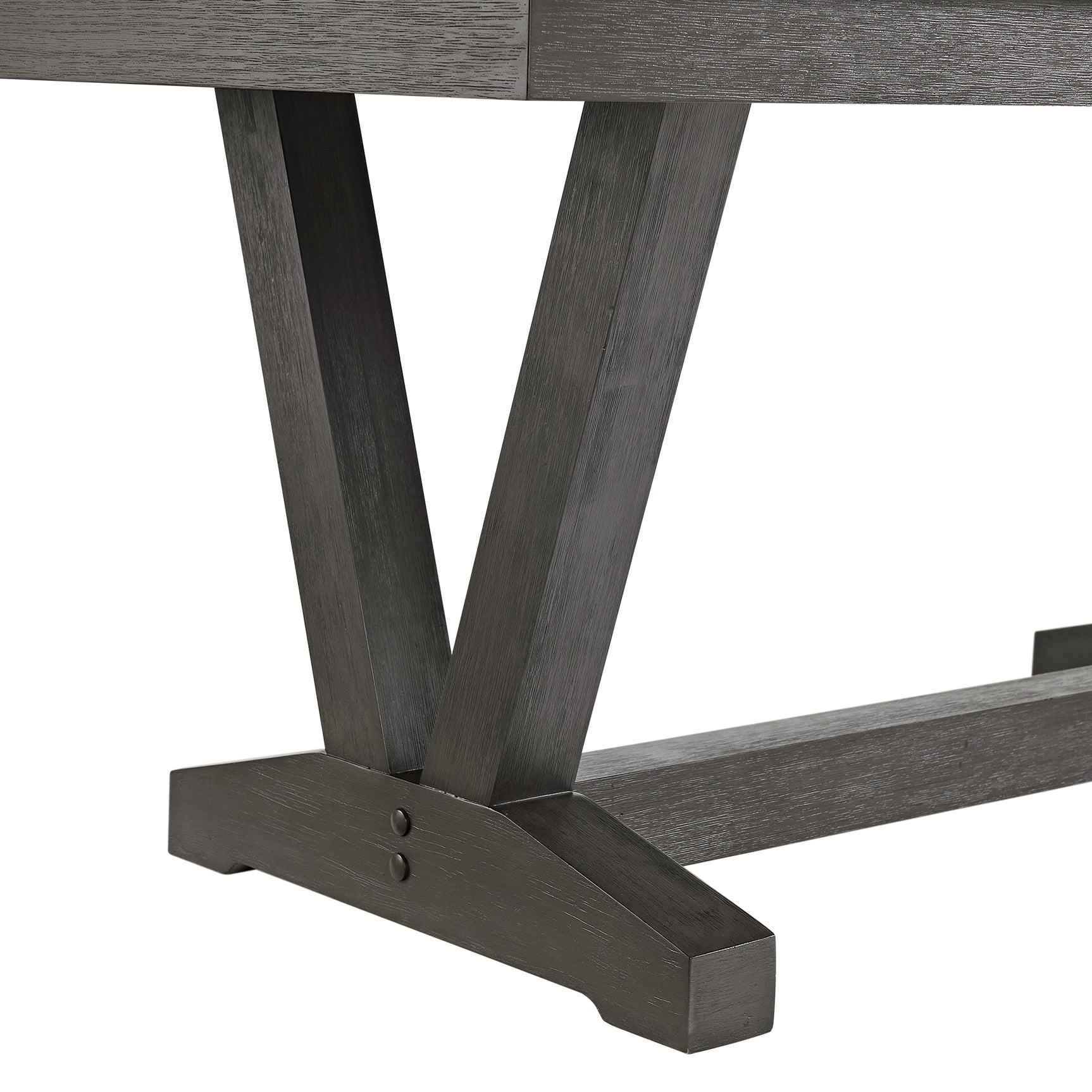 Everdeen Dining Table w/ White Faux Marble Top in Charcoal - Tampa Furniture Outlet