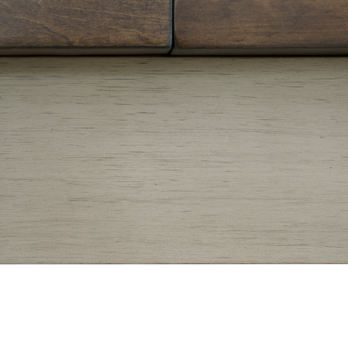 Farmington Storage Dining Bench in Medium Brown and Washed Stone