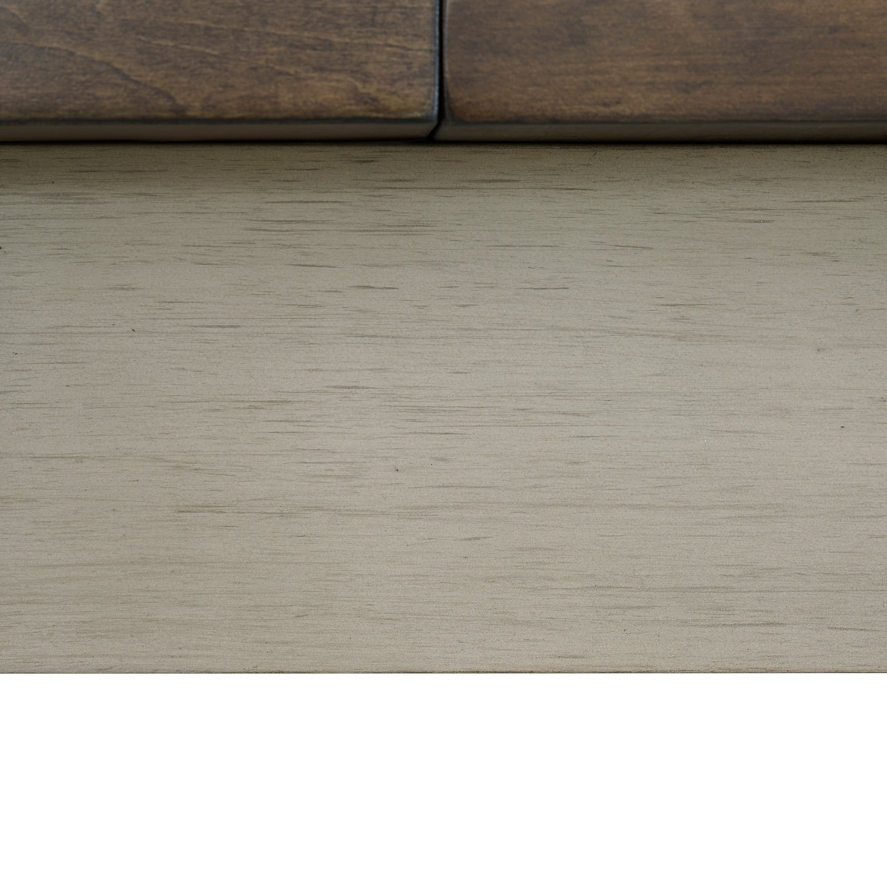 Farmington Storage Dining Bench in Medium Brown and Washed Stone - Tampa Furniture Outlet